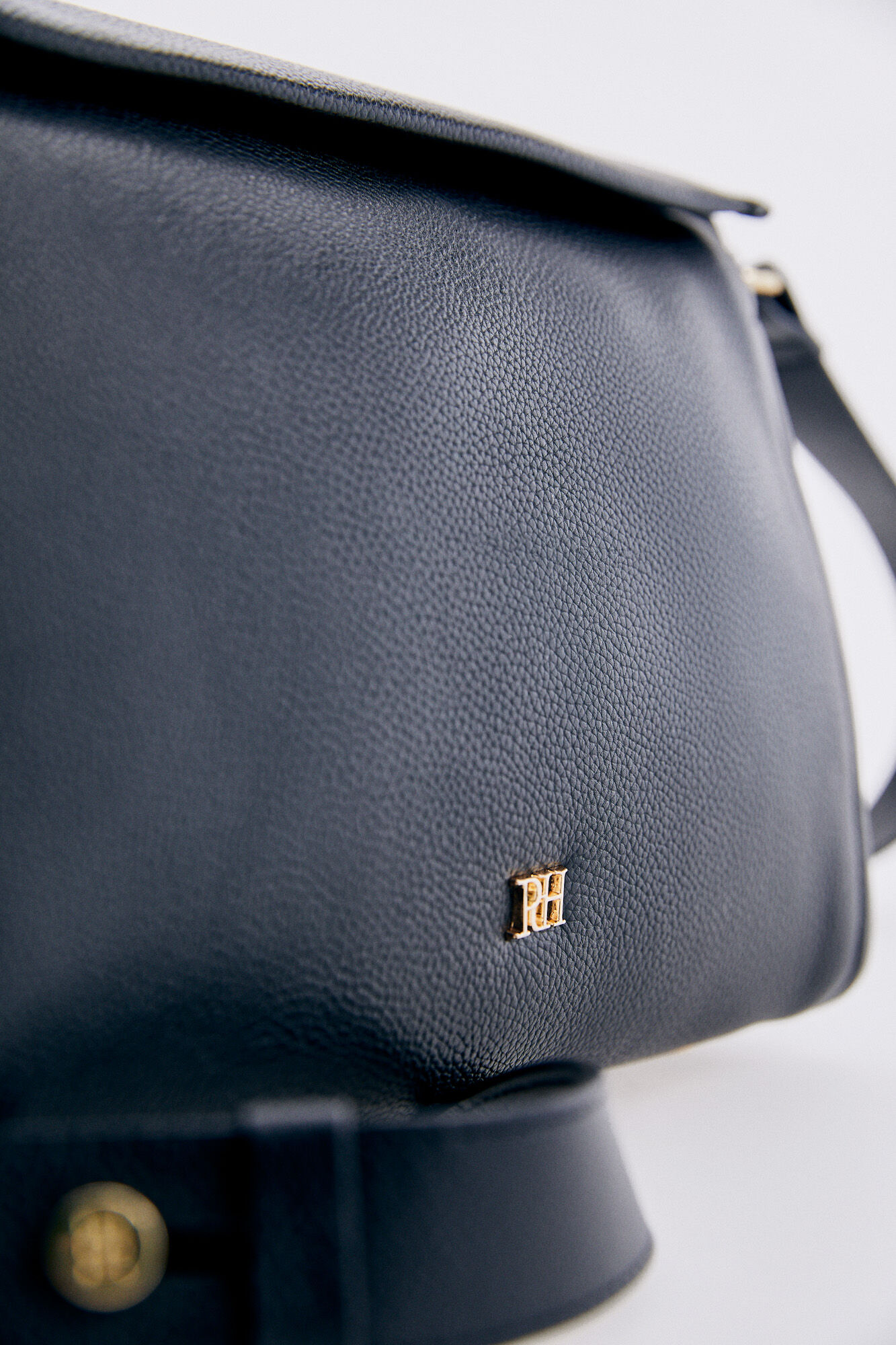 Pedro del Hierro Leather crossbody bag Black