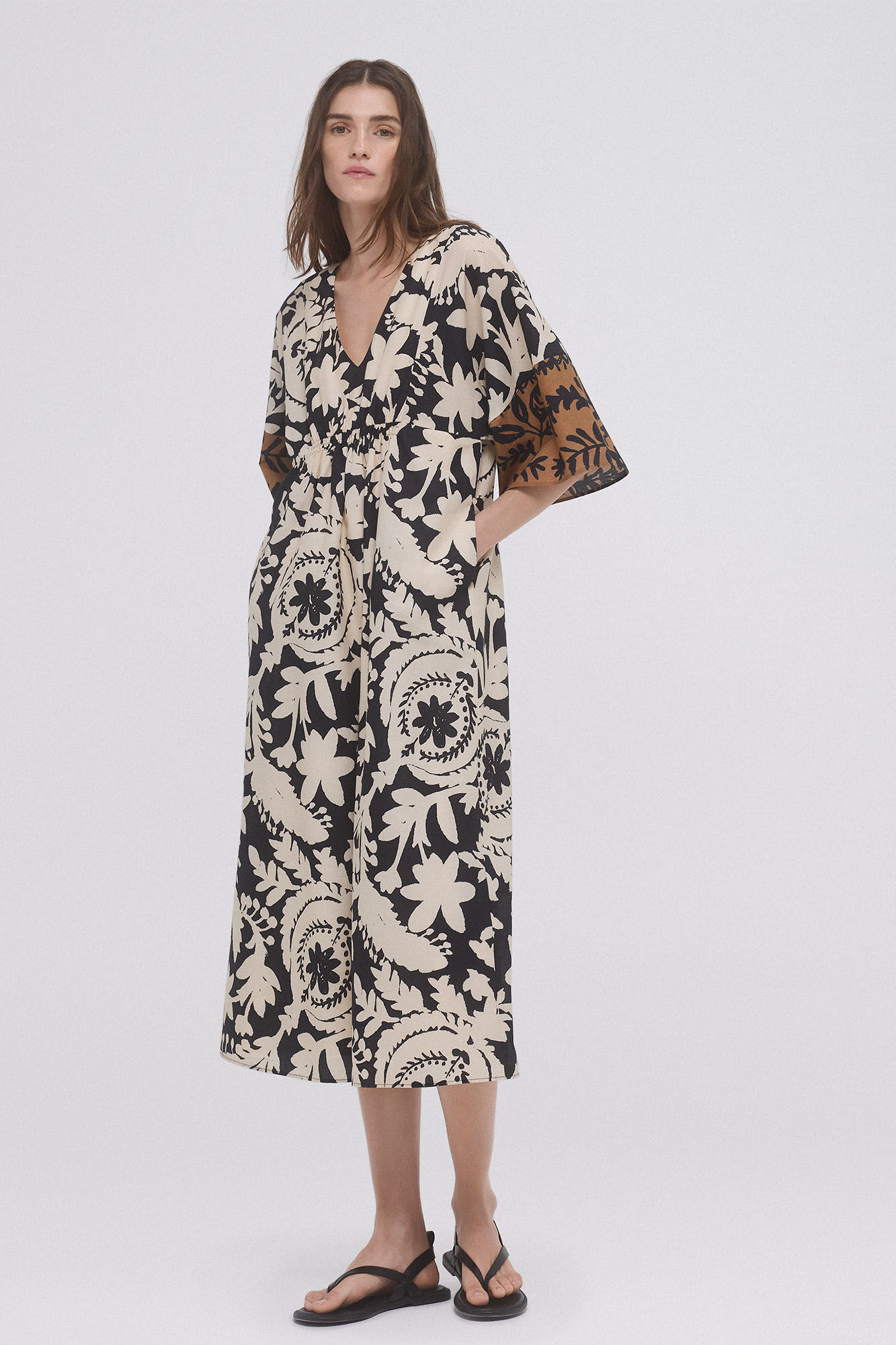 Pedro del Hierro Printed tunic dress Brown