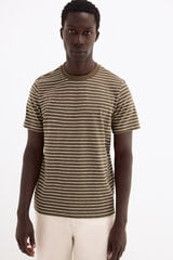 Pedro del Hierro Striped T-shirt Green