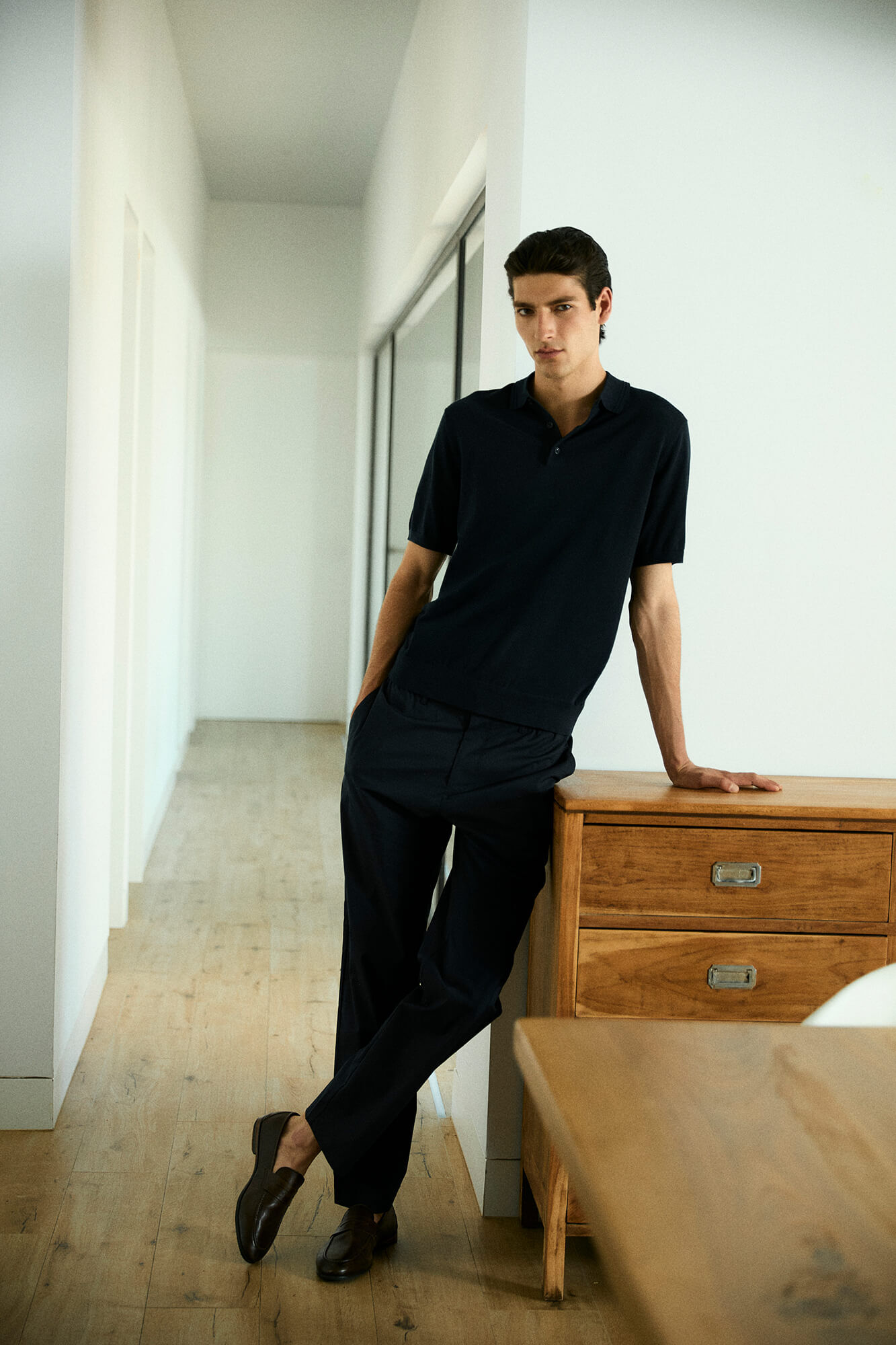 Pedro del Hierro Cotton premium knit polo shirt