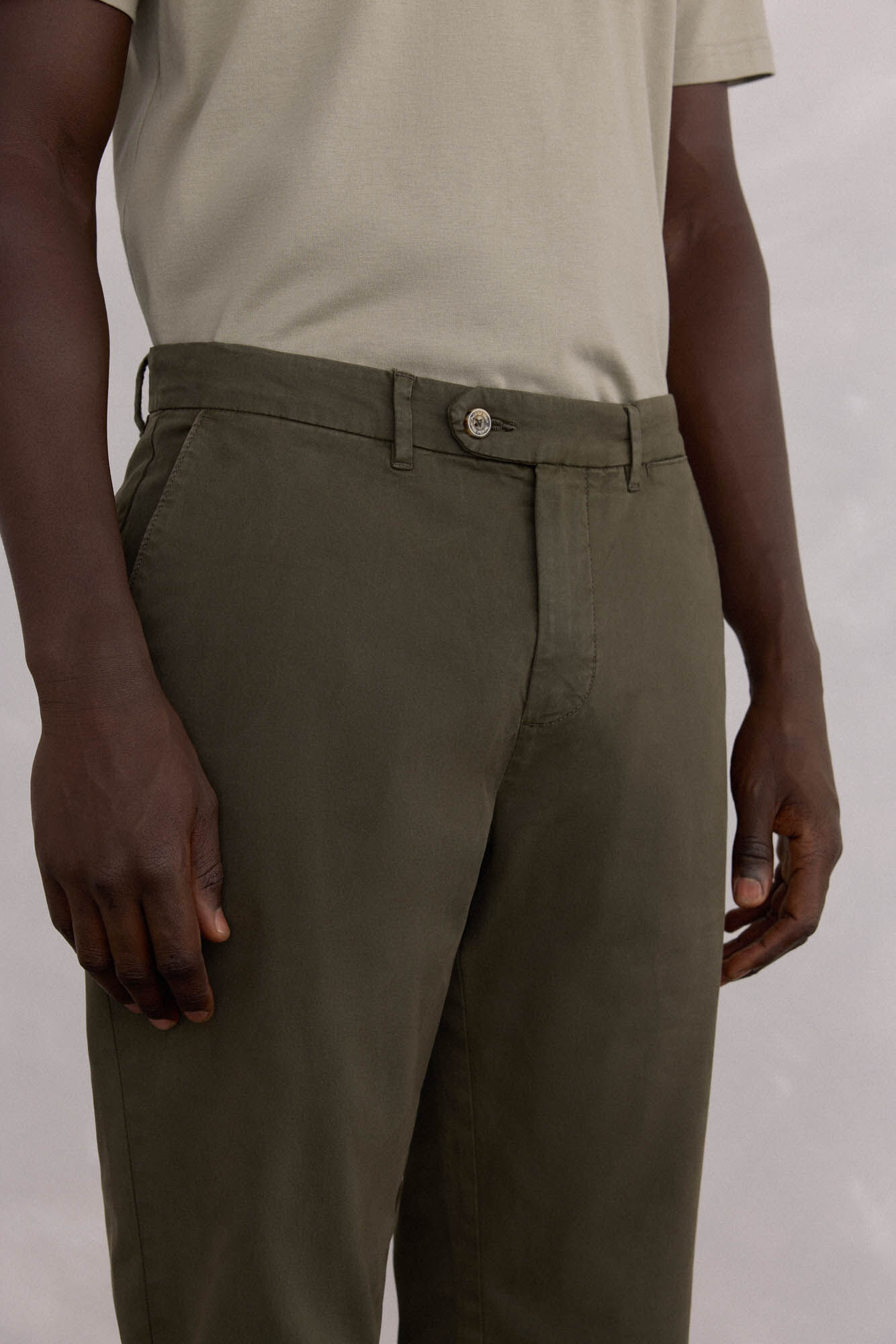 Pedro del Hierro Premium regular fit chinos pants Green