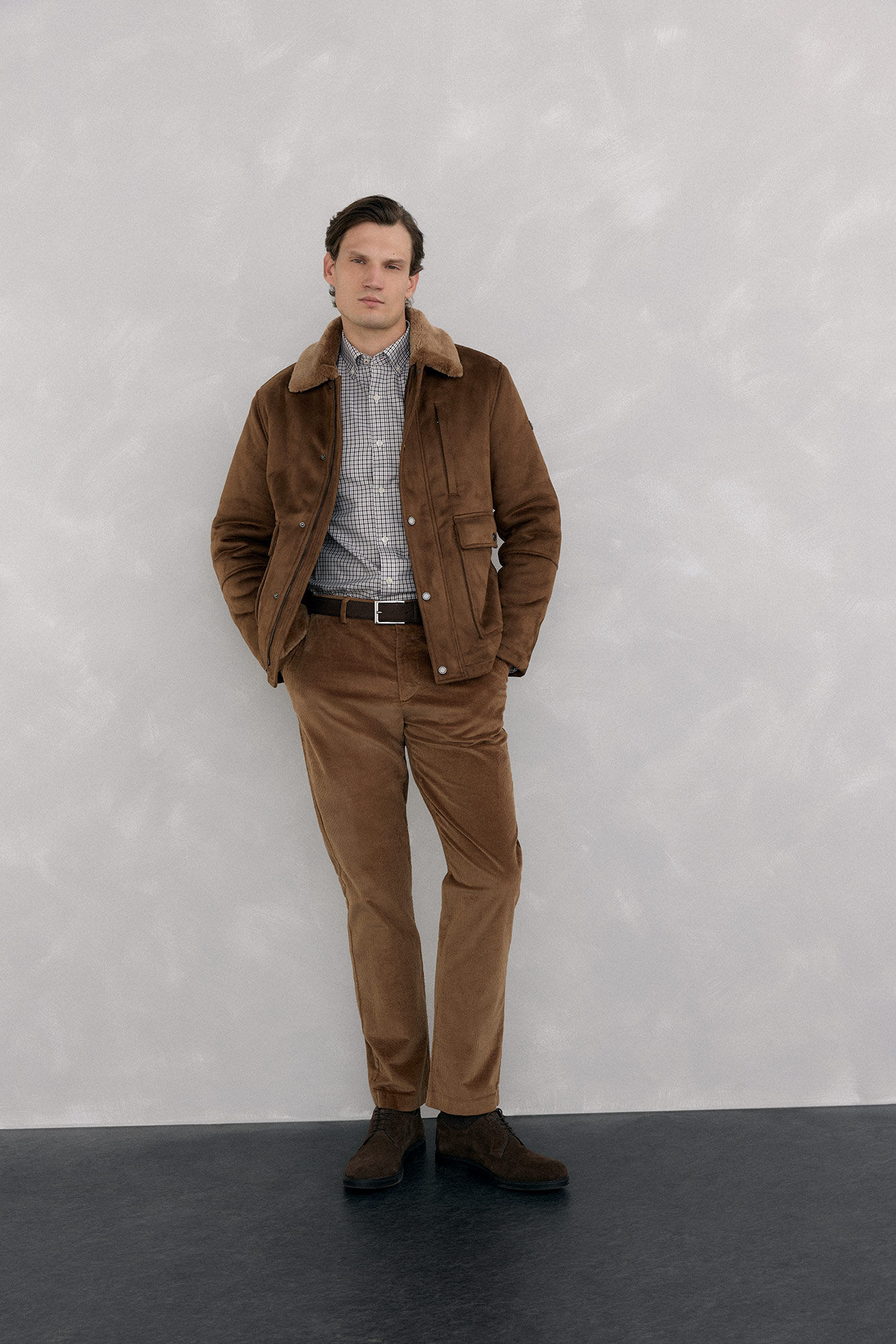 Pedro del Hierro Regular fit thick corduroy chino