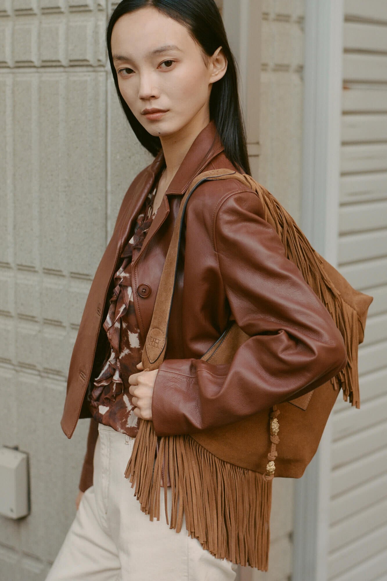 Pedro del Hierro Fringed shoulder bag