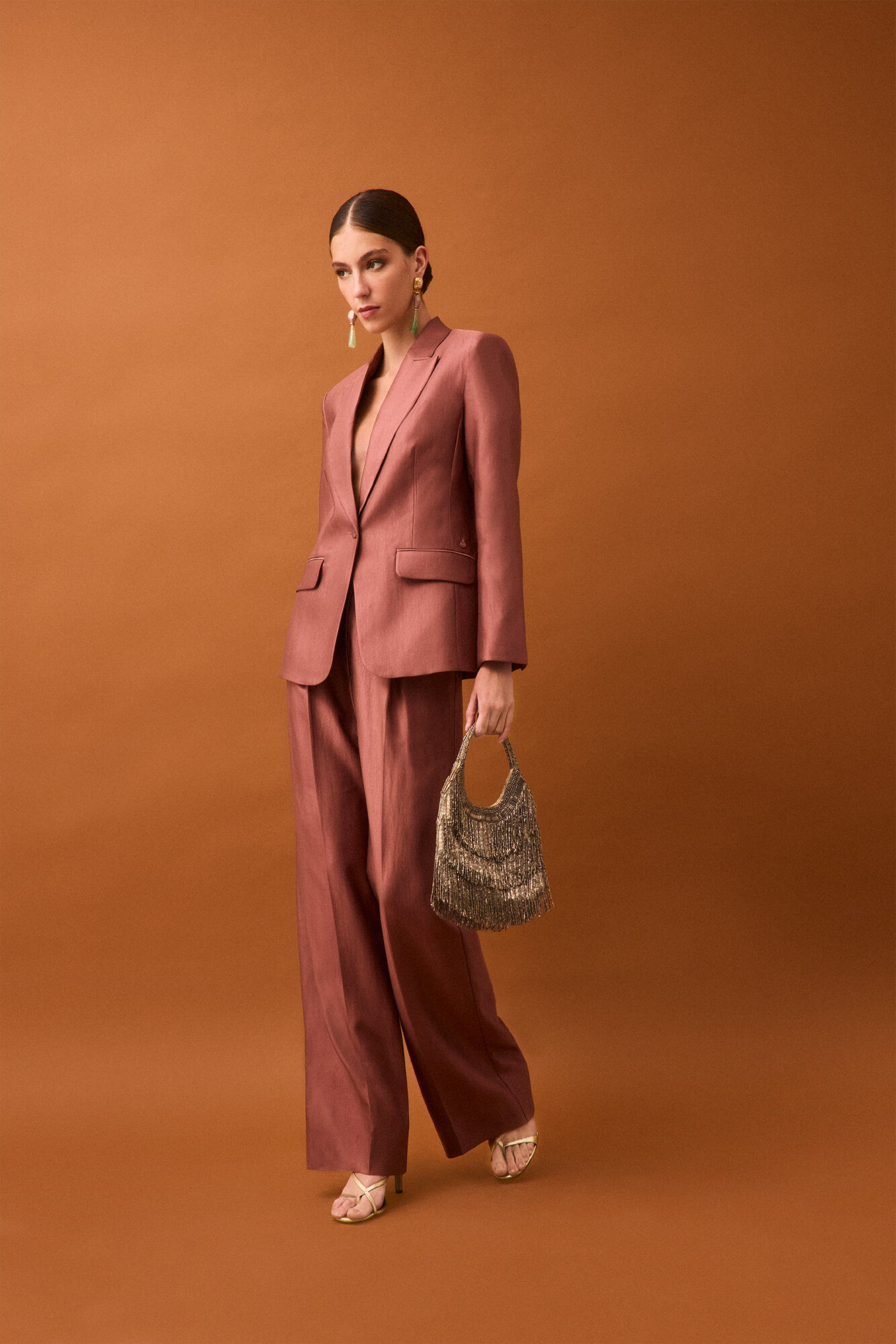 Pedro del Hierro Metallic trousers Pink