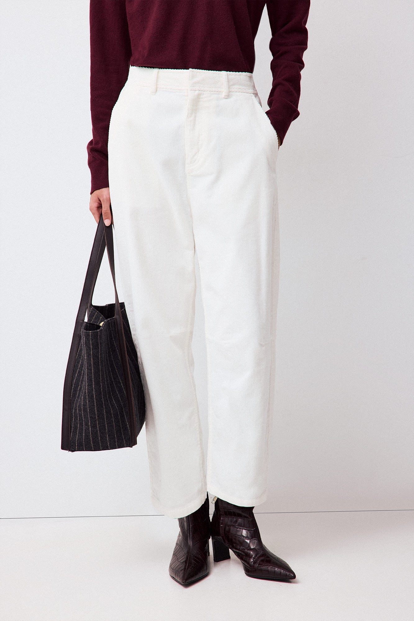 Pedro del Hierro Pantalones balloon pana Crudo