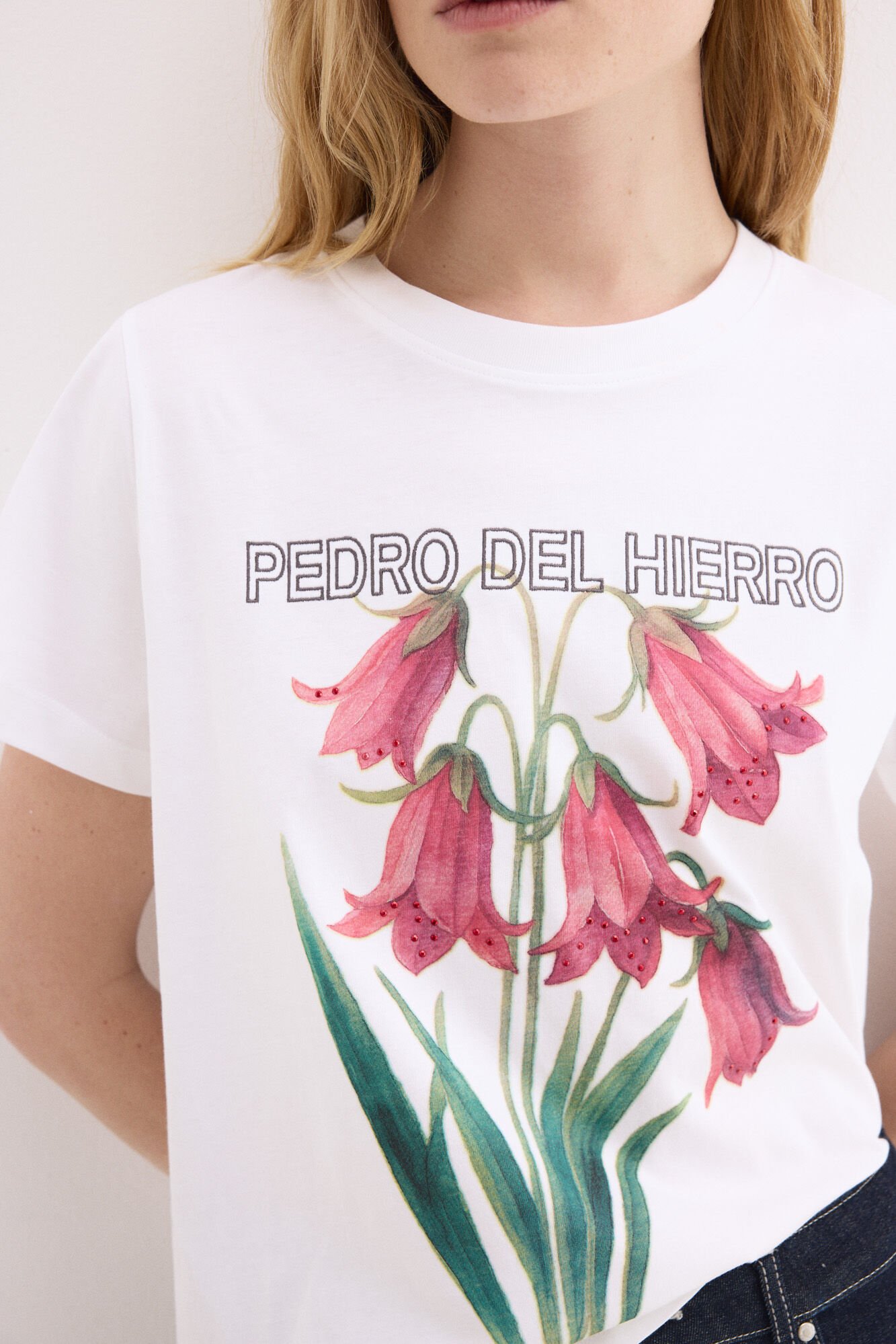 Pedro del Hierro Printed short sleeve T-shirt White