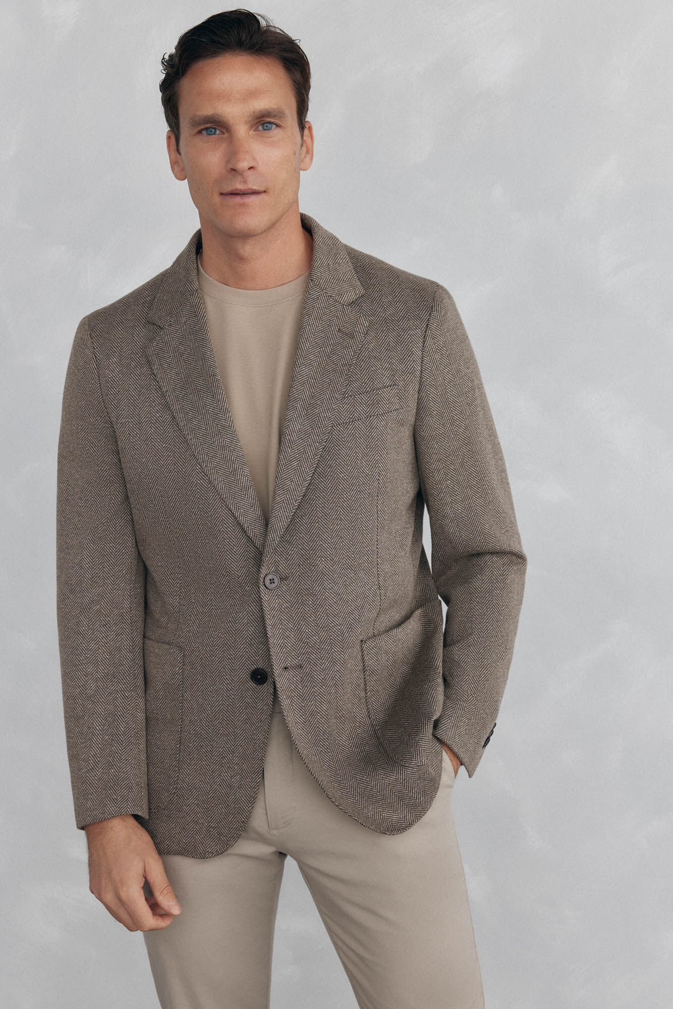 Pedro del Hierro malha de espiga com vistas remov&iacute;veis Marrom