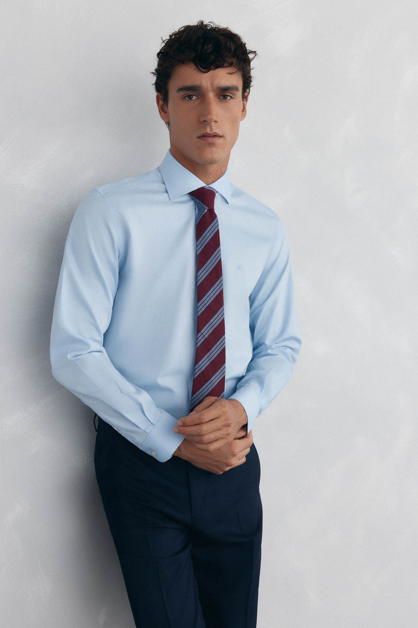 Pedro del Hierro Plain non iron + stain resistant dress shirt