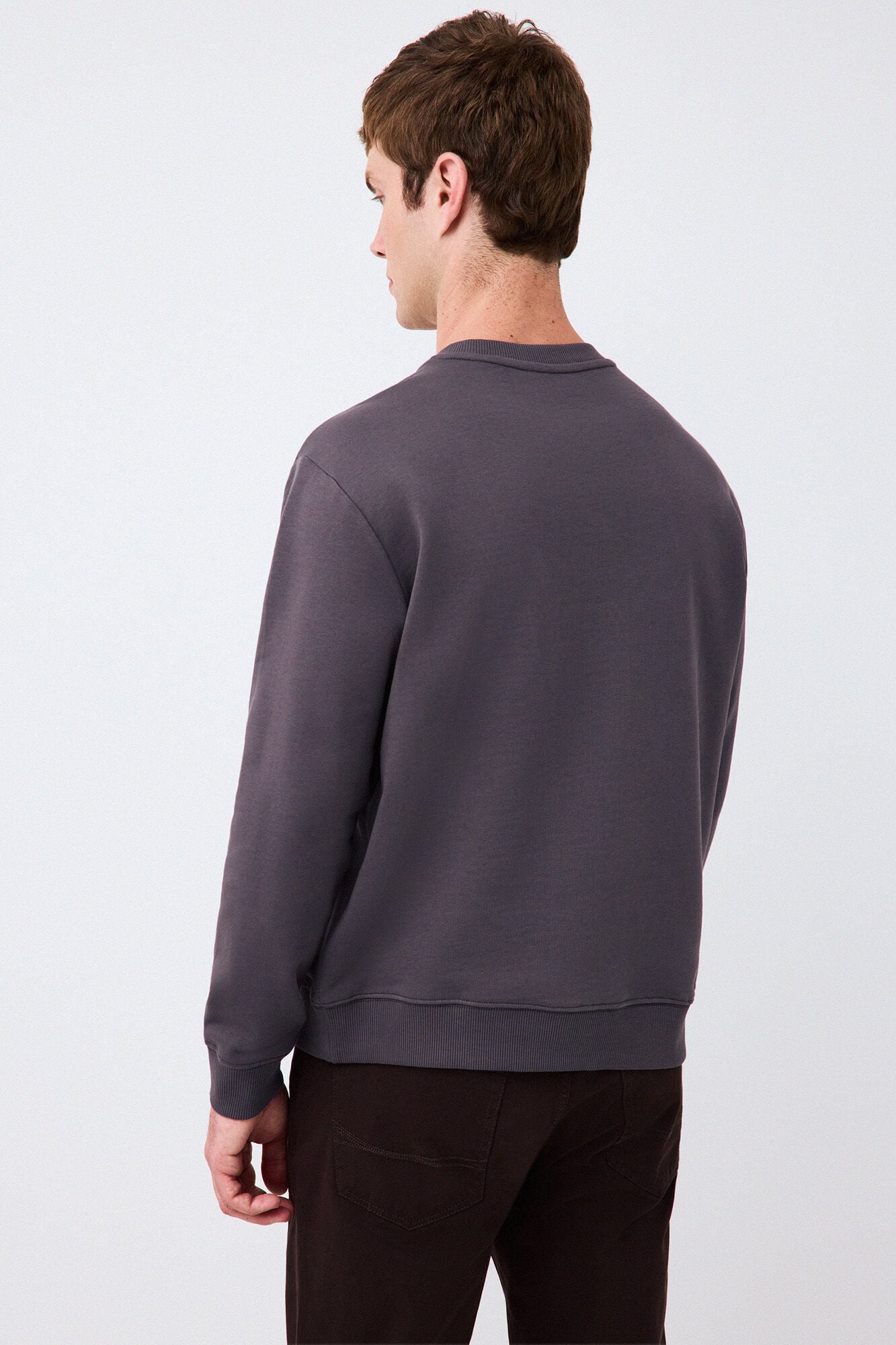 Pedro del Hierro Crew neck logo sweatshirt Grey