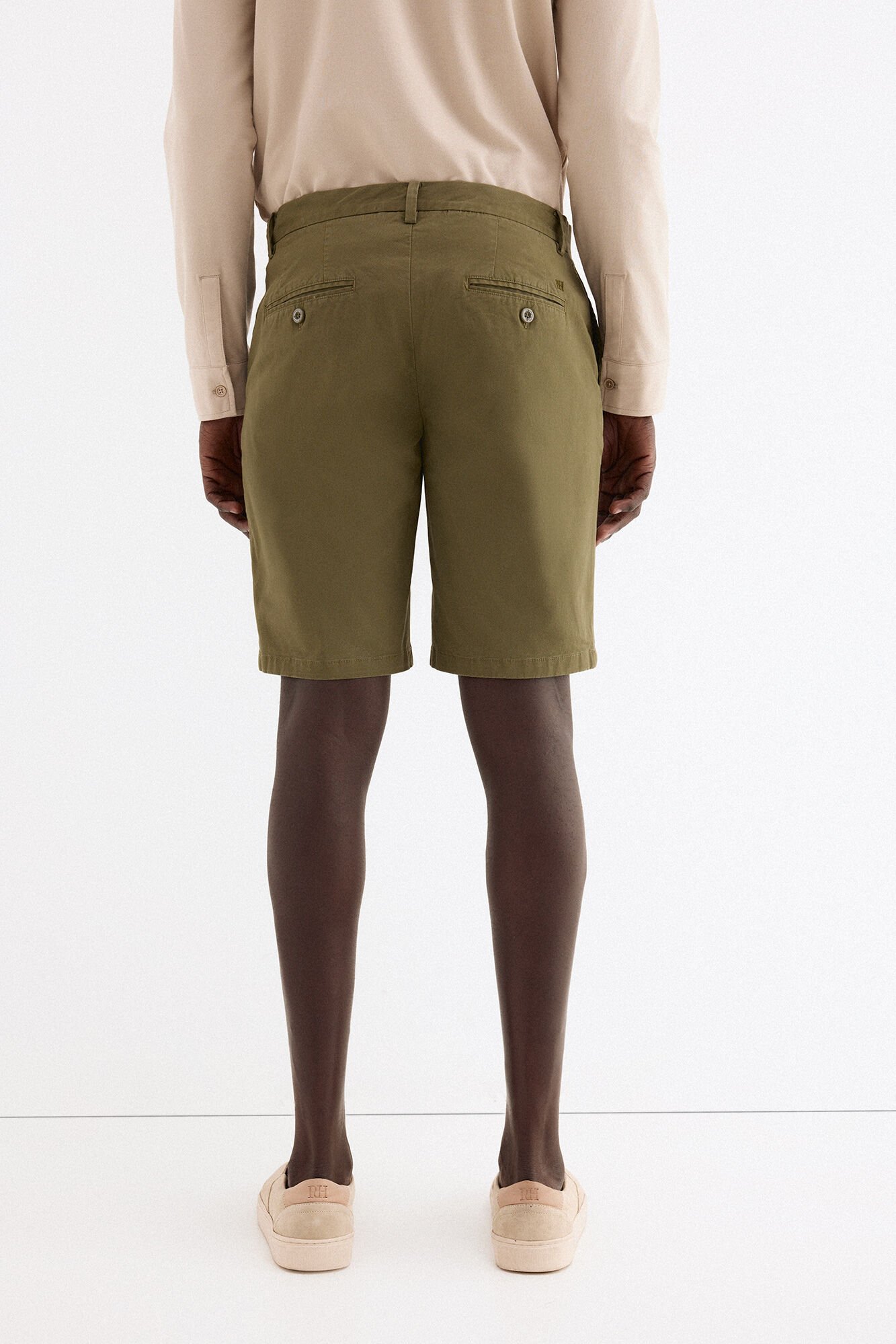 Pedro del Hierro Regular chino Bermuda shorts Green