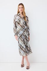 Pedro del Hierro Scarf flared skirt Blue