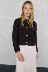 Pedro del Hierro crochet jersey-knit jacket Brown