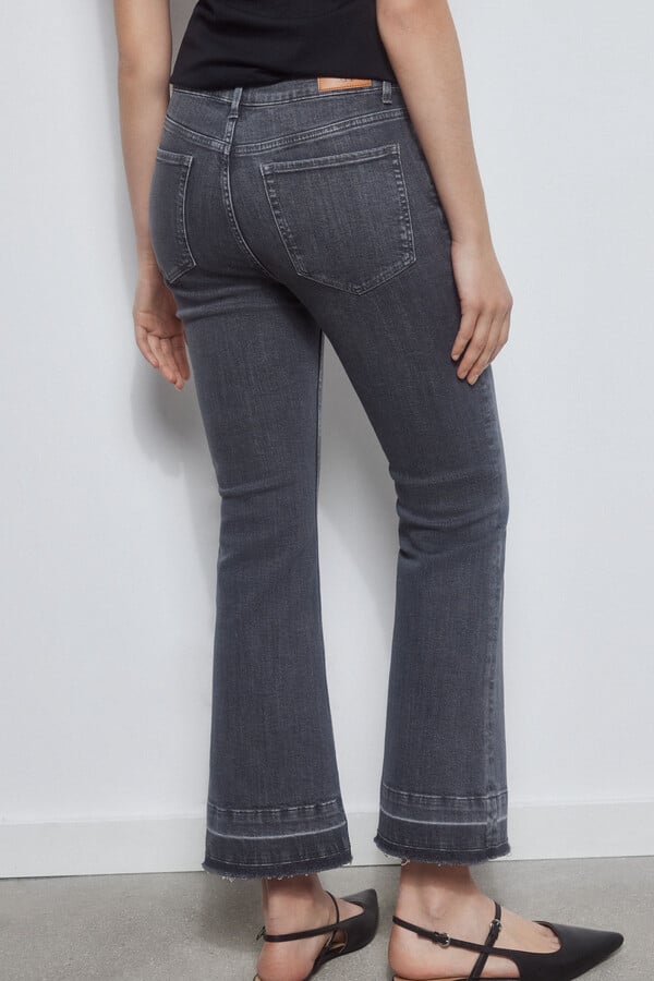 Pedro del Hierro Cropped skinny flared lycra jeans™ t400™ Grey