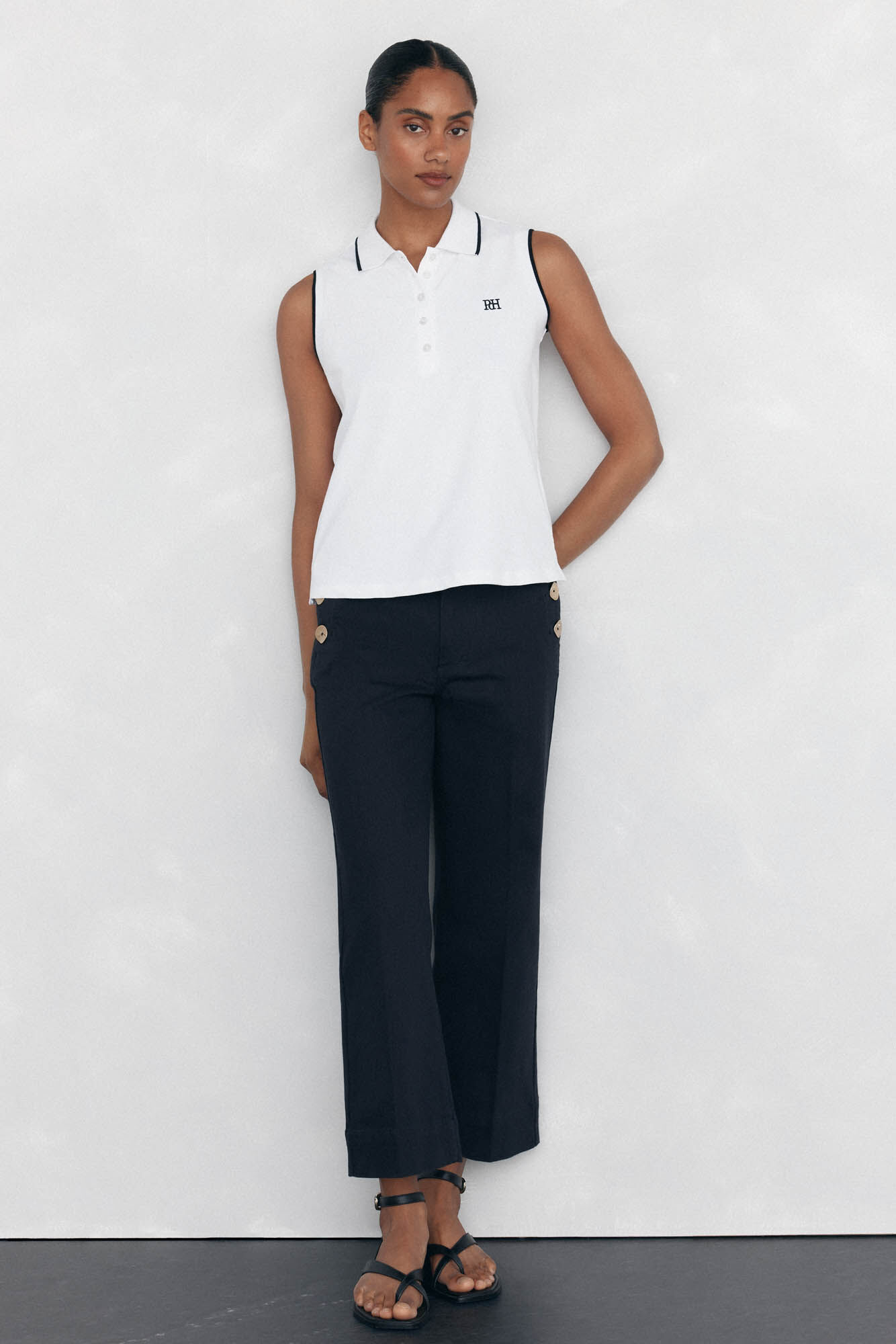 Pedro del Hierro Contrast sleeves polo White