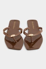 Pedro del Hierro Logo flip flop Brown
