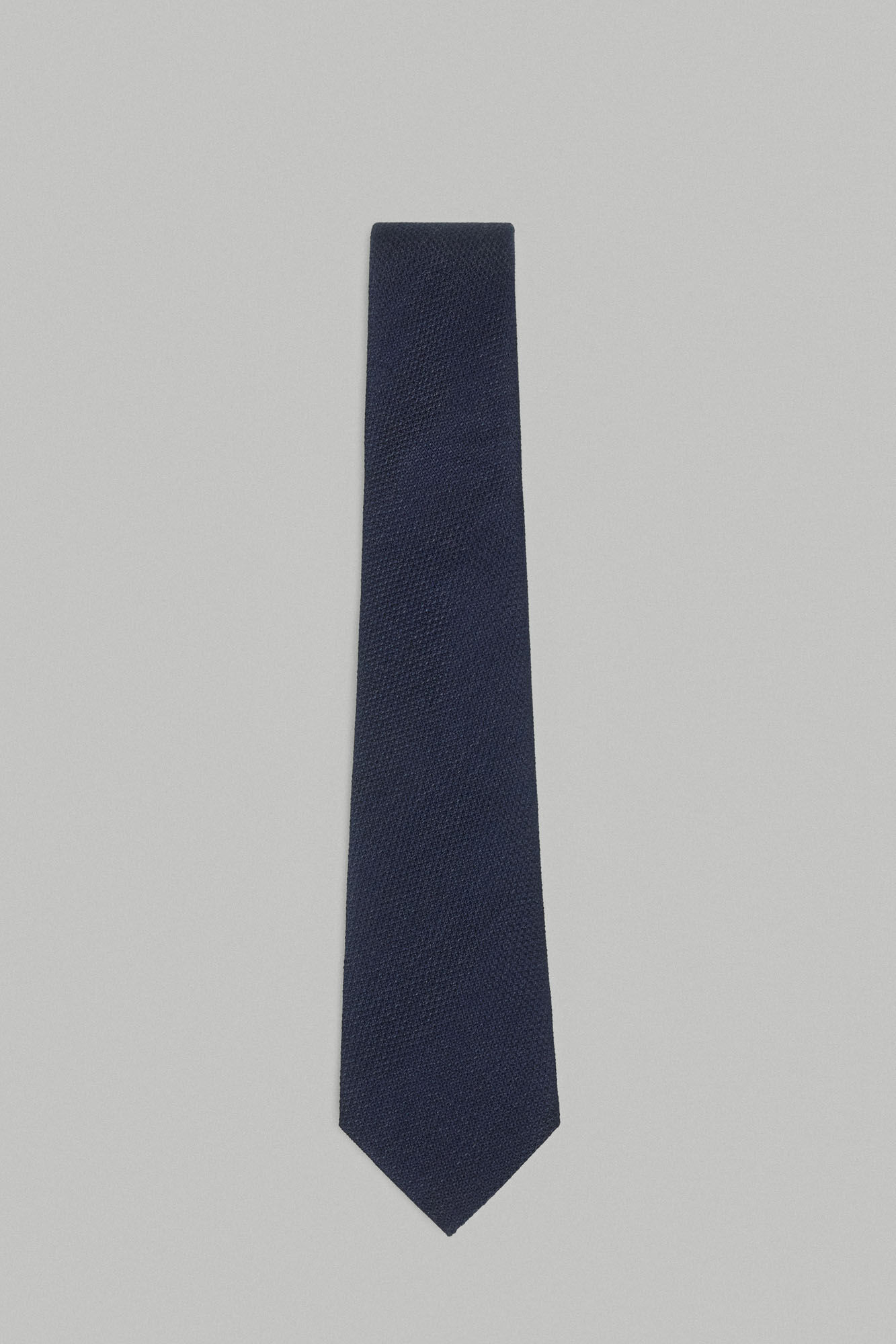 Pedro del Hierro Natural silk tie Blue