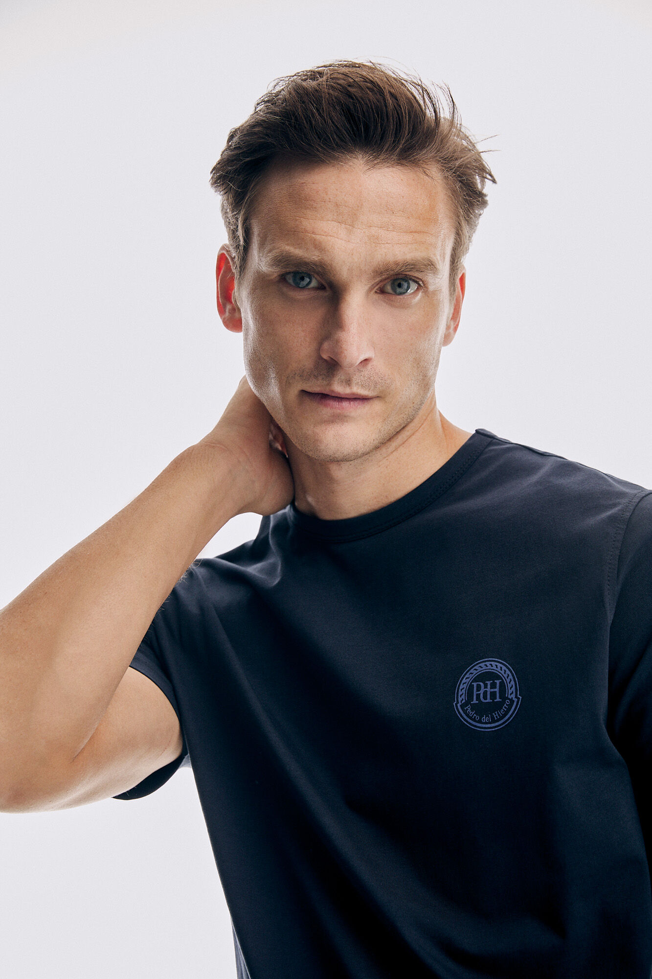 Pedro del Hierro Logo print T-shirt Blue