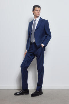 Pedro del Hierro Blue slim fit bi-stretch trousers Blue