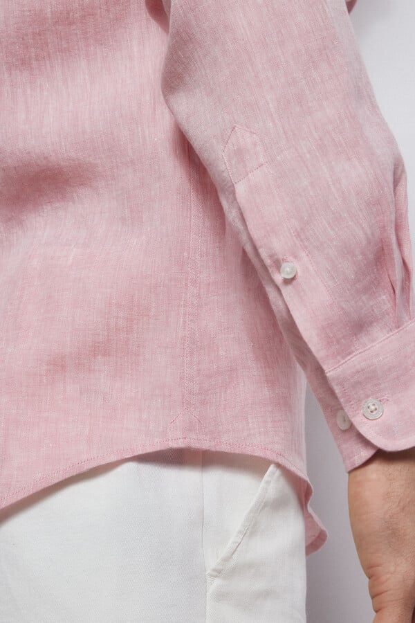 Pedro del Hierro Plain linen shirt Pink