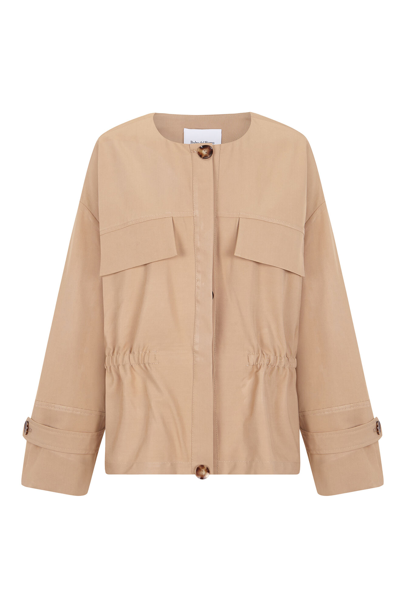 Pedro del Hierro Fluid safari jacket Brown