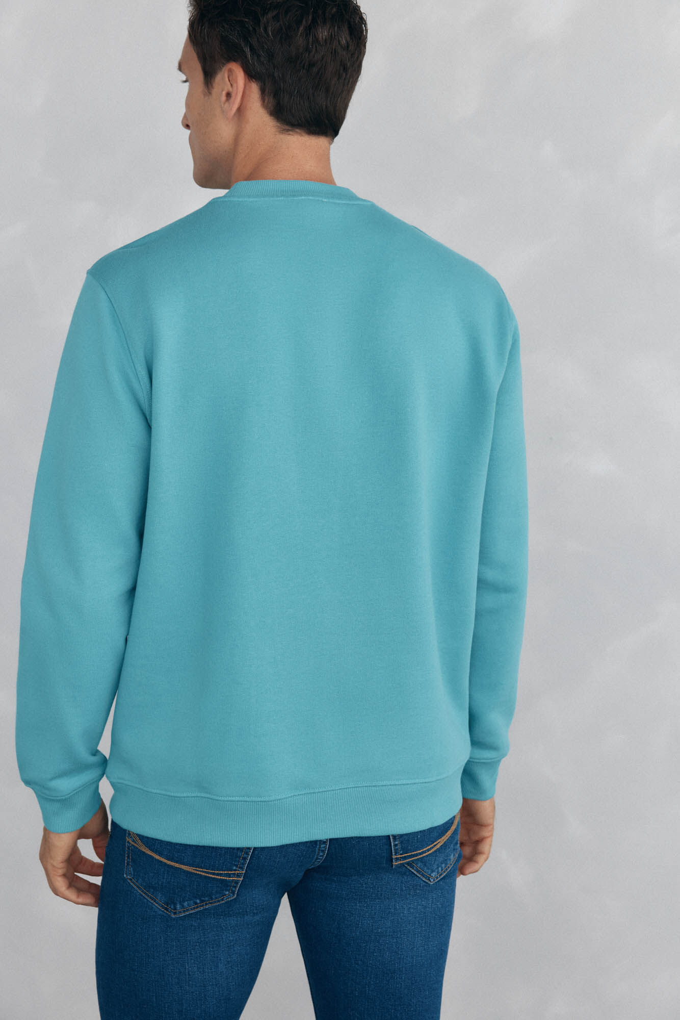 Pedro del Hierro Relief logo sweatshirt Turquoise