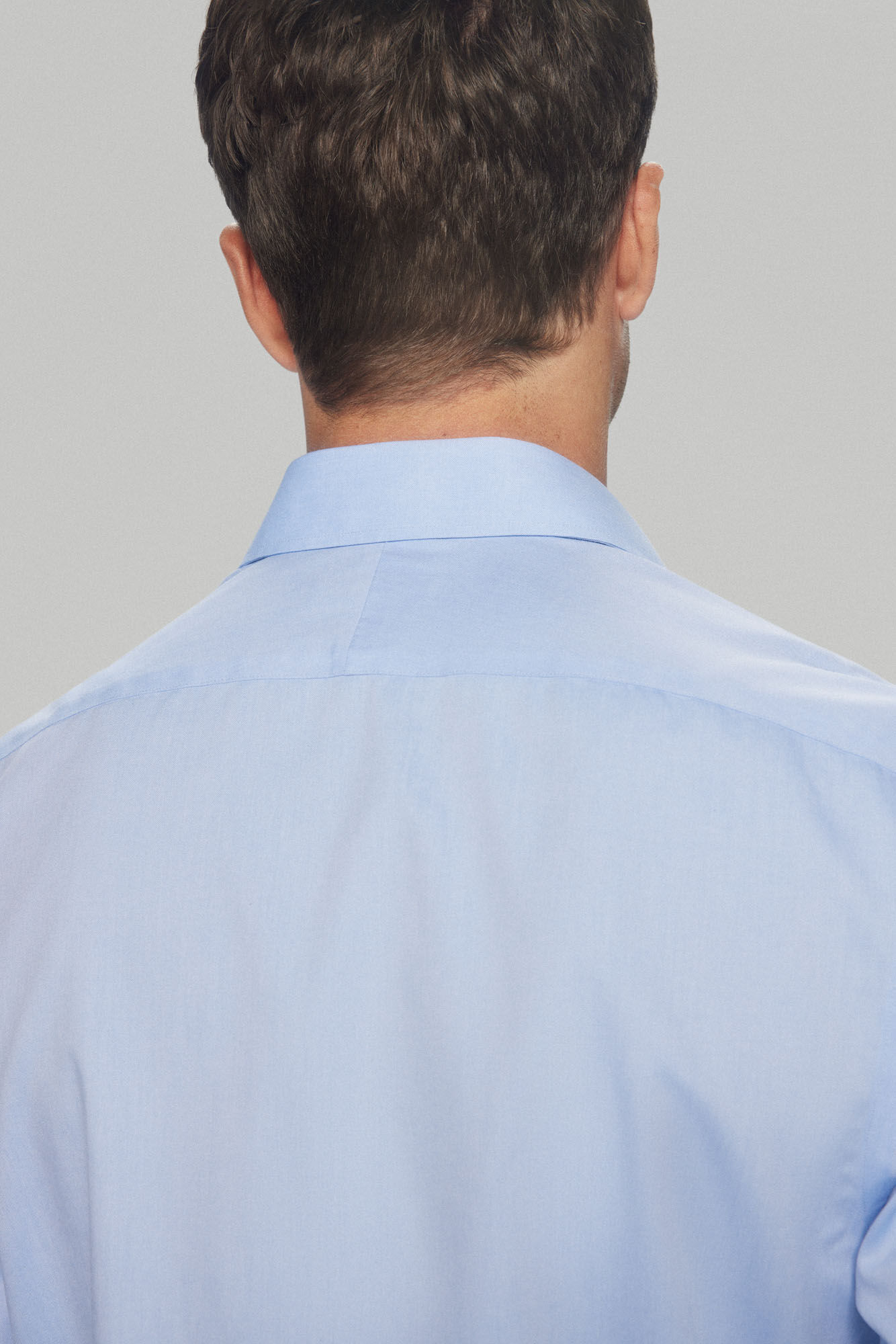 Pedro del Hierro Plain pinpoint dress shirt, non-iron + stain-resistant Blue