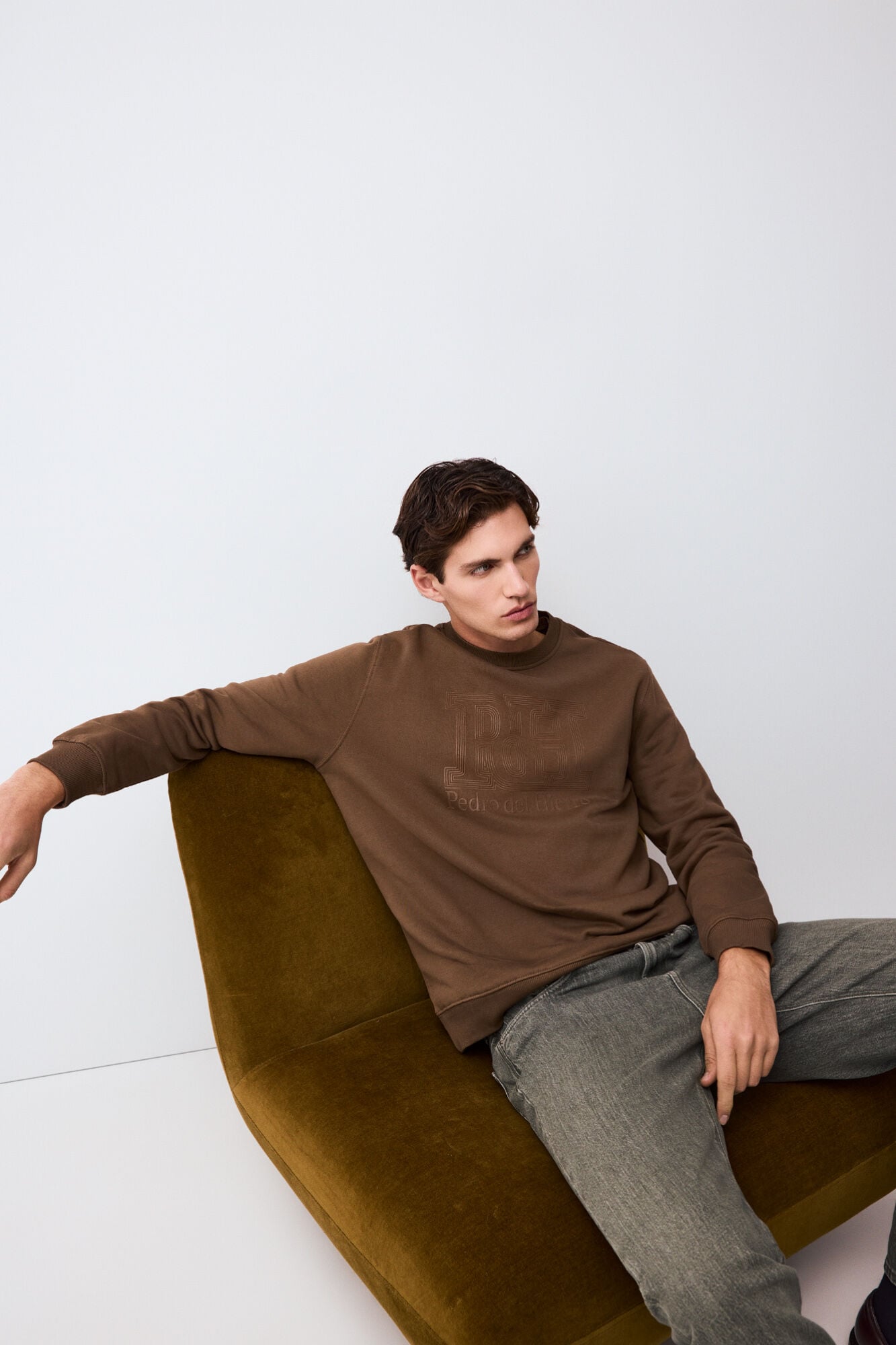 Pedro del Hierro Crew neck logo sweatshirt