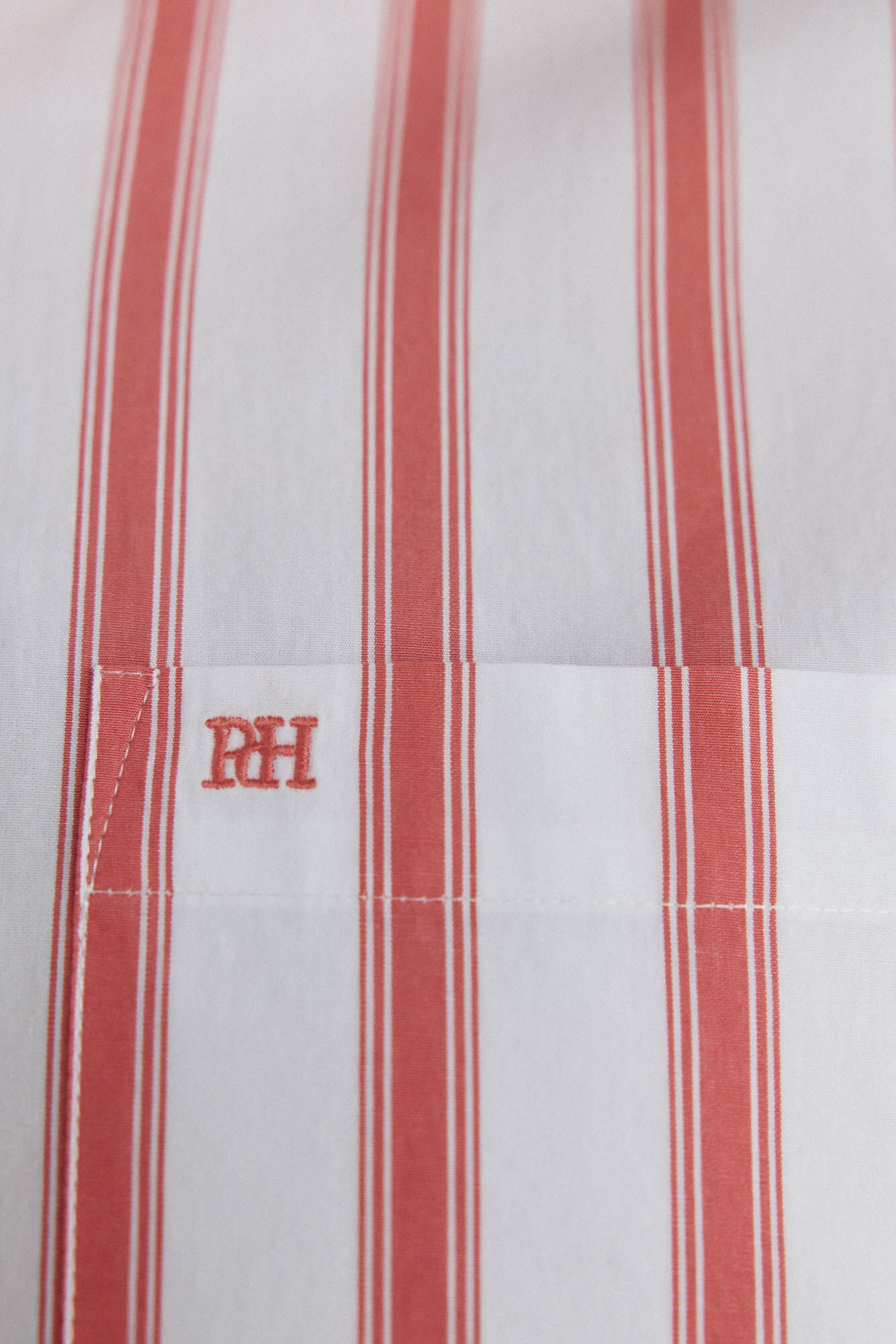 Pedro del Hierro Camisa rayas popel&iacute;n Rojo
