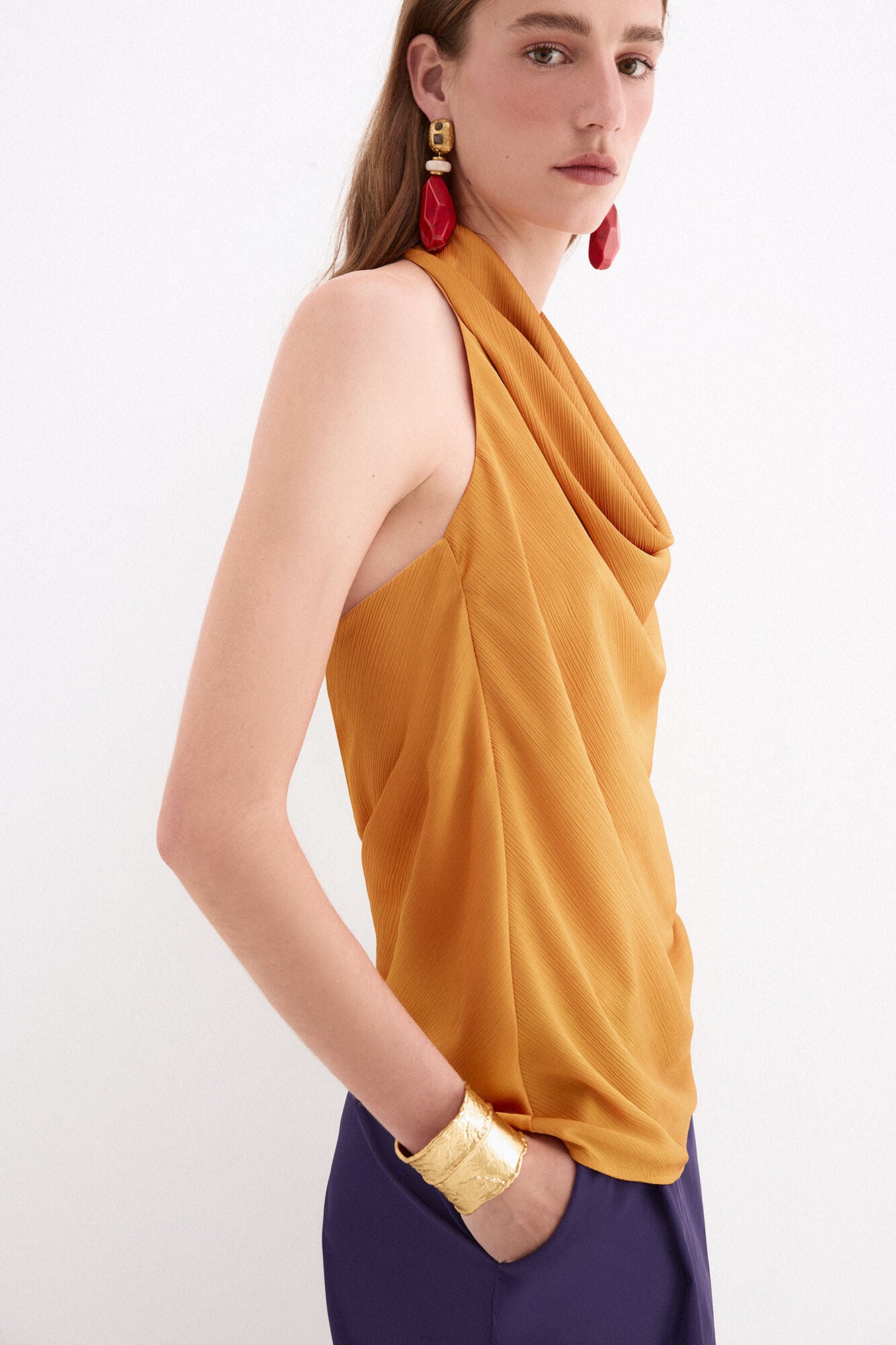Pedro del Hierro Halterneck top Yellow