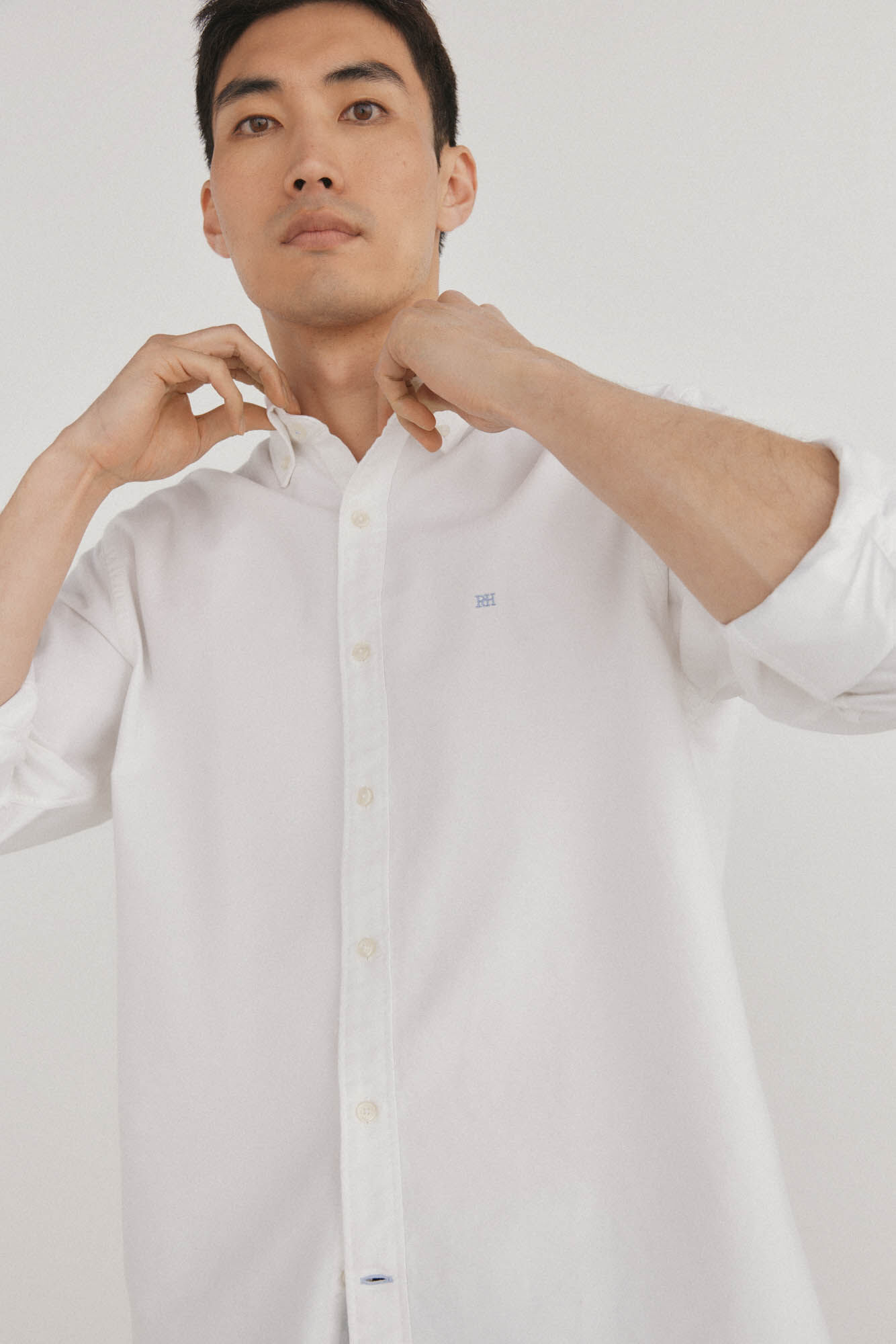 Pedro del Hierro Iconic plain oxford shirt