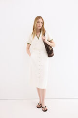 Pedro del Hierro Denim A-line skirt Ecru