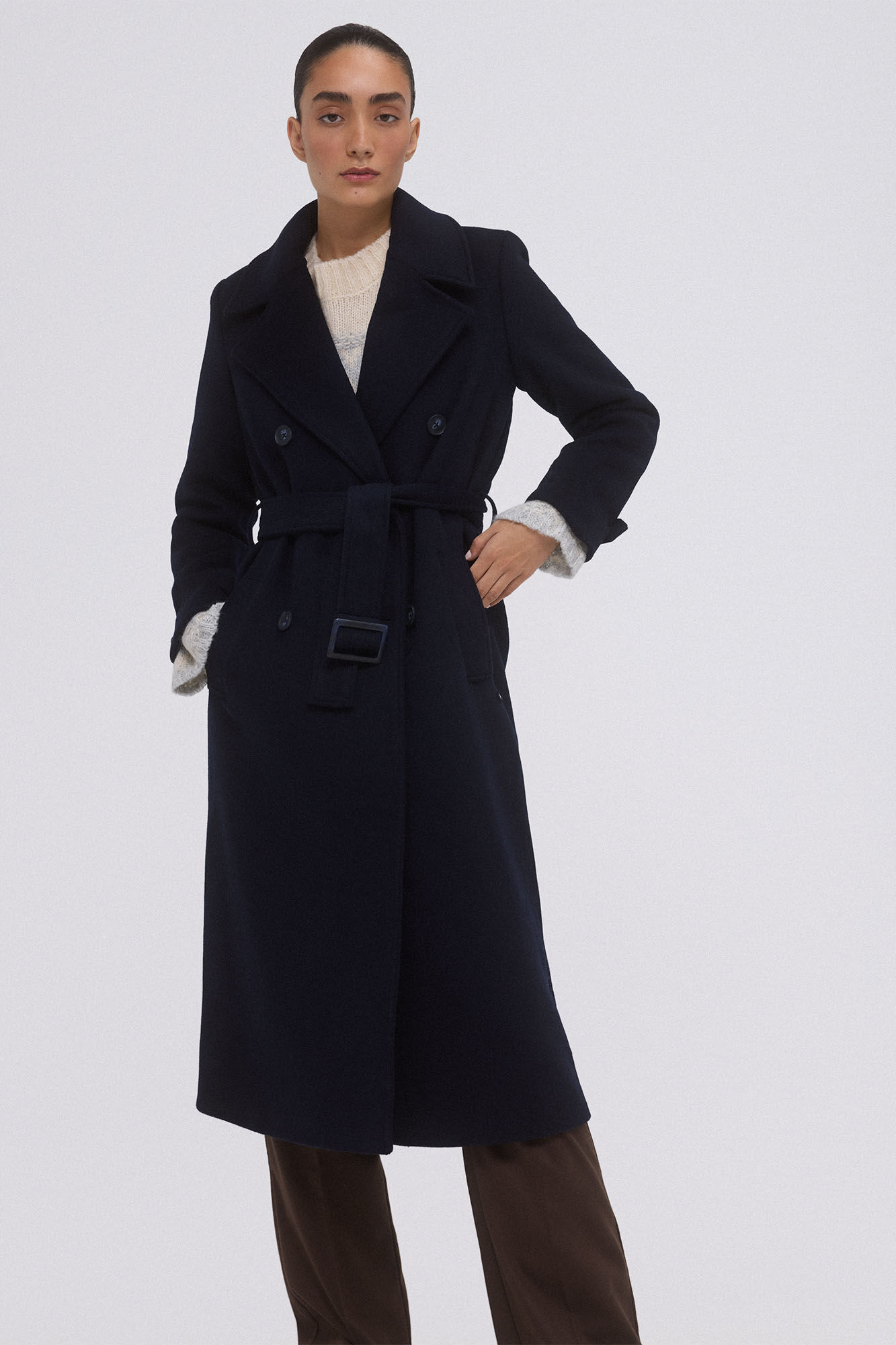 Pedro del Hierro Sobretudo de tecido Azul