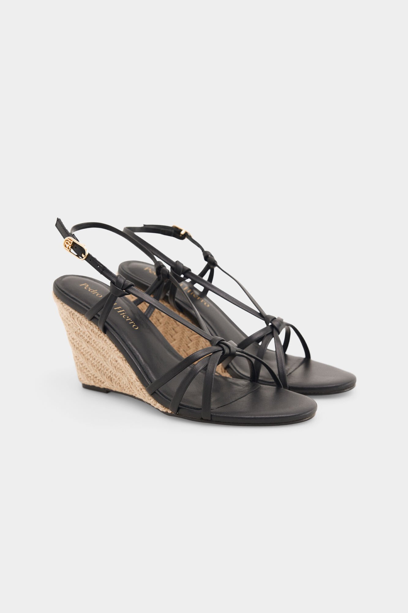 Pedro del Hierro Braided leather wedge