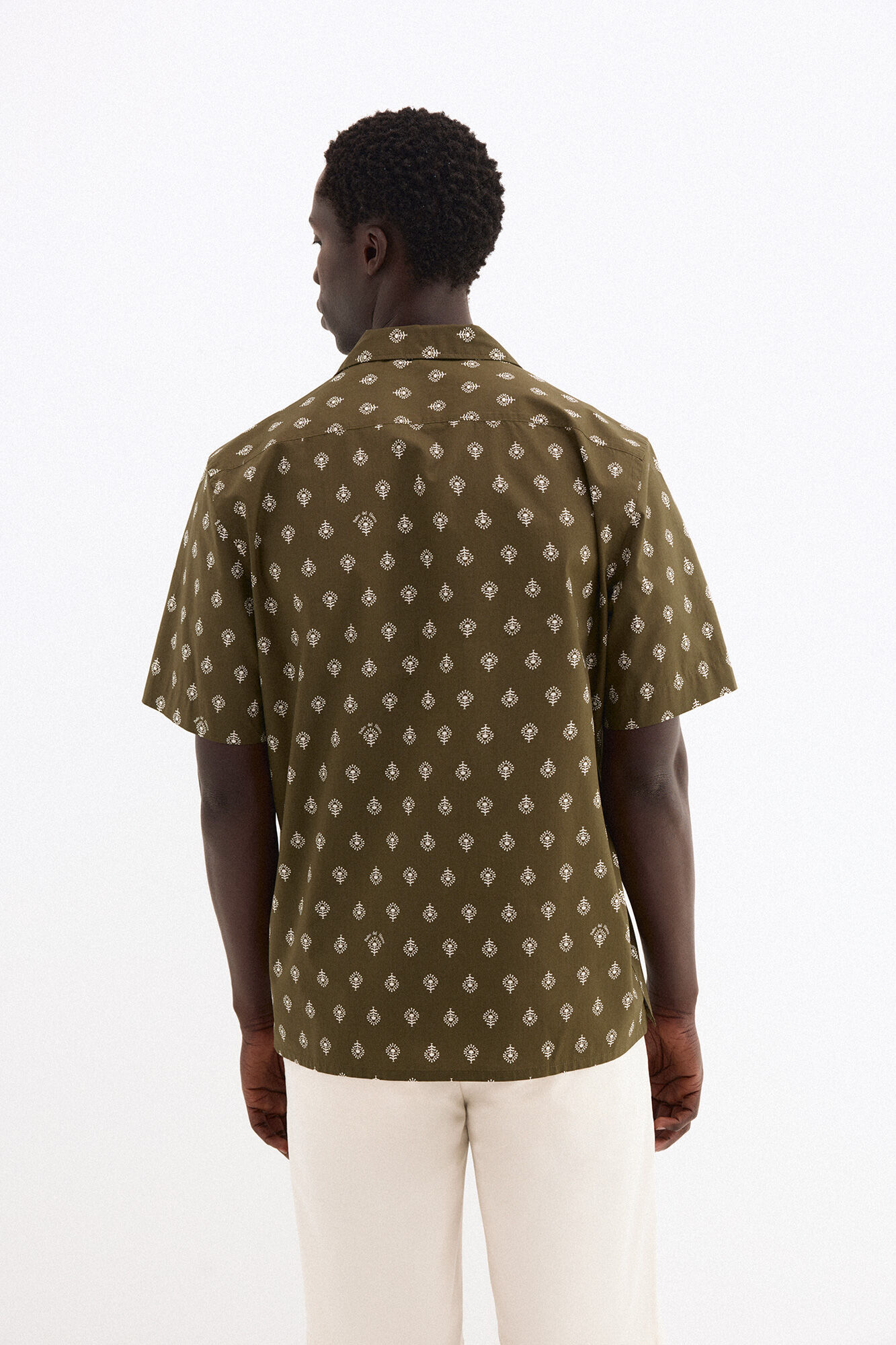 Pedro del Hierro Camisa estampada manga curta Verde