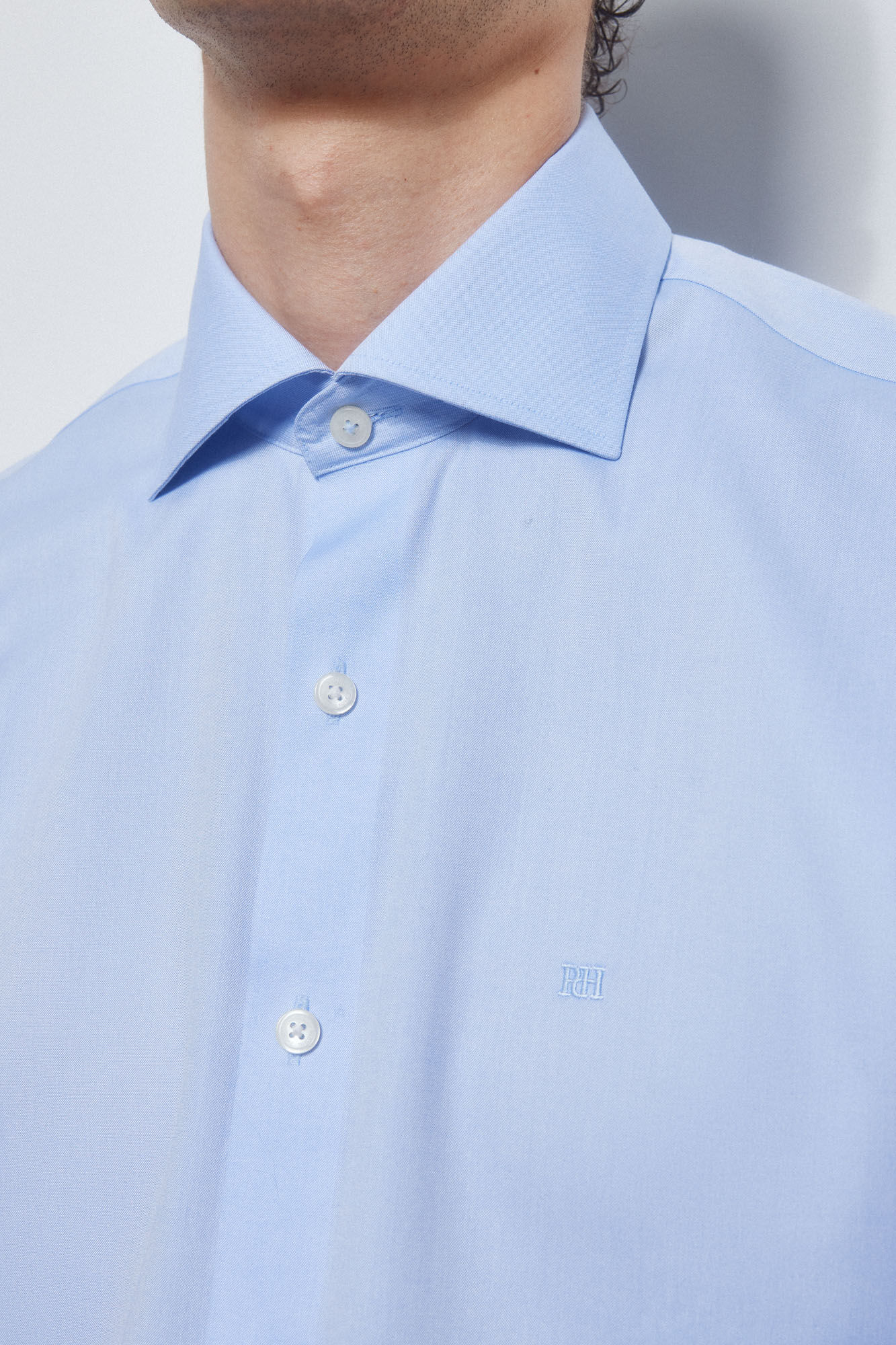 Pedro del Hierro camisa formal lisa non iron + antimanchas Azul