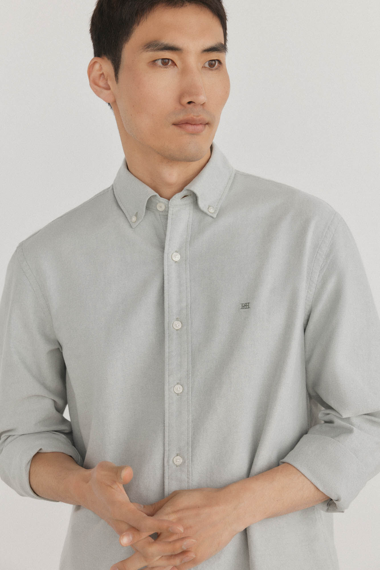 Pedro del Hierro Iconic plain oxford shirt
