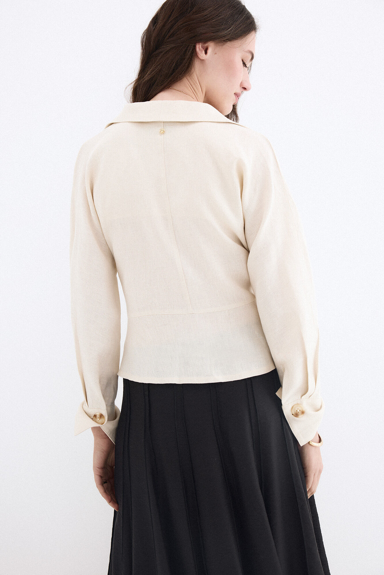 Pedro del Hierro Tie-front blazer Ecru