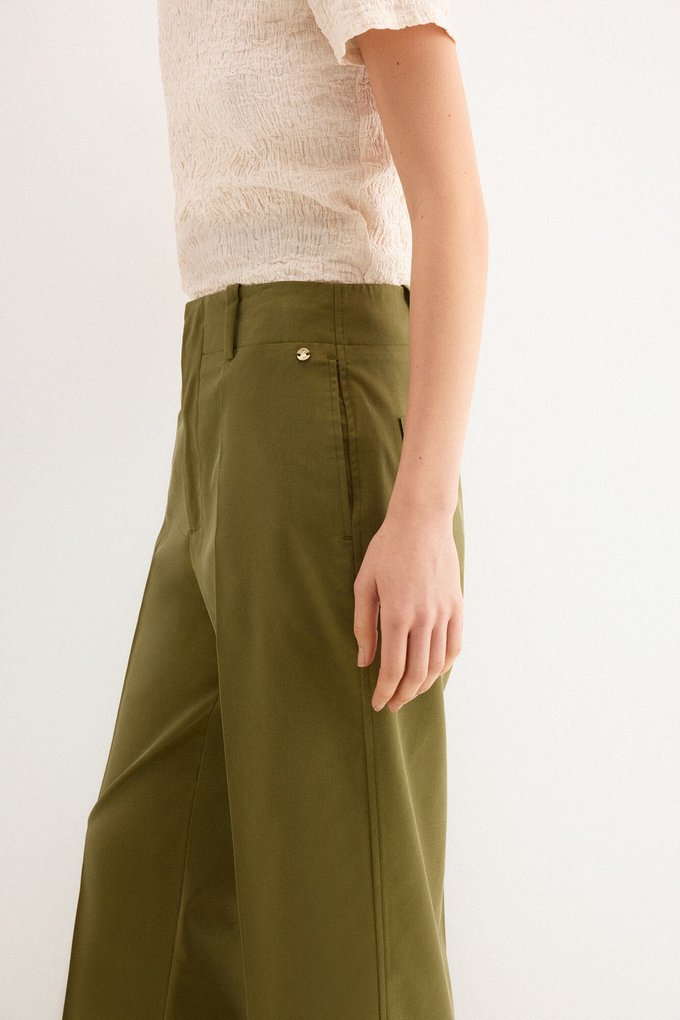 Pedro del Hierro Green straight leg trousers Green