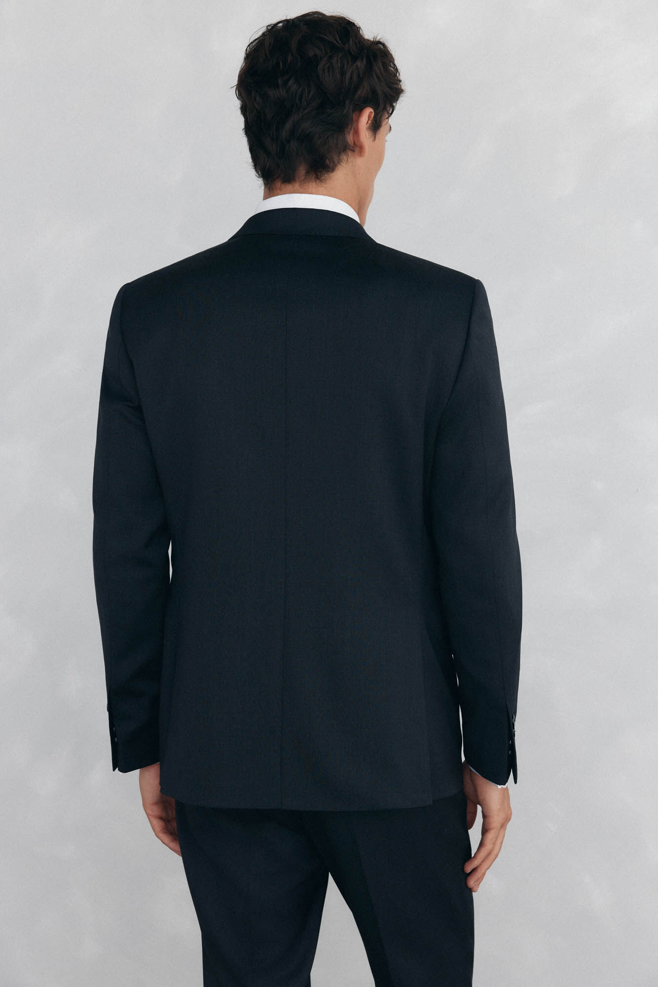 Pedro del Hierro Smooth tailored bi-stretch blazer Grey