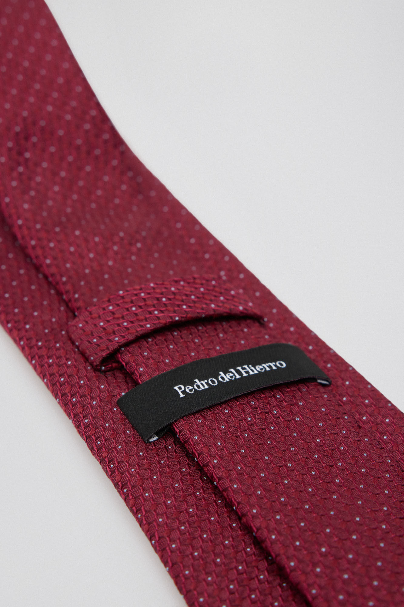 Pedro del Hierro Natural silk tie Burgundy