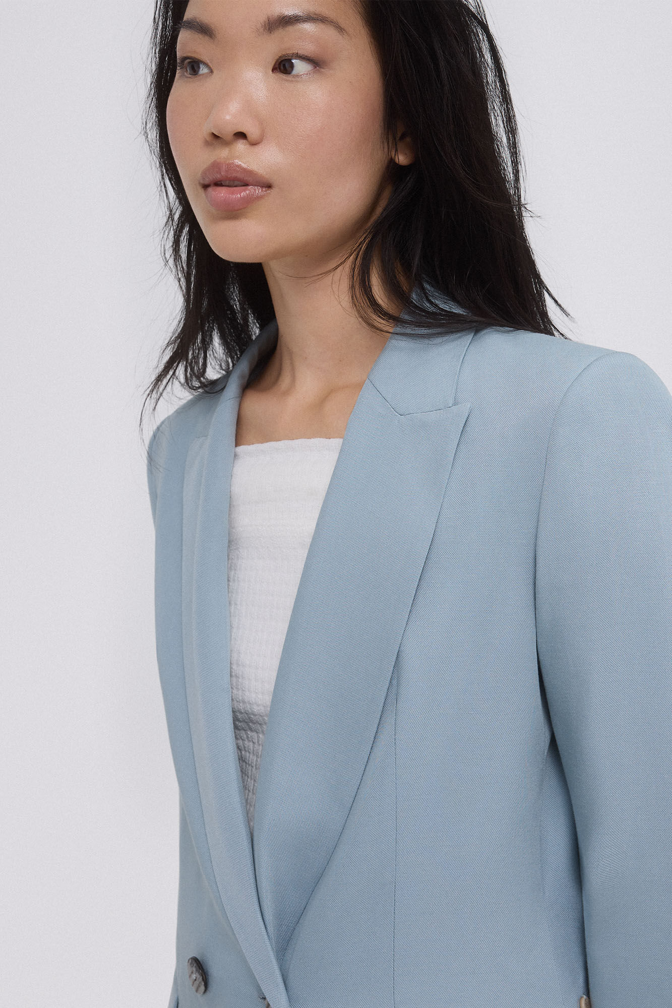 Pedro del Hierro Double-breasted suit blazer Blue