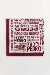 Pedro del Hierro Double-color logo shawl Brown