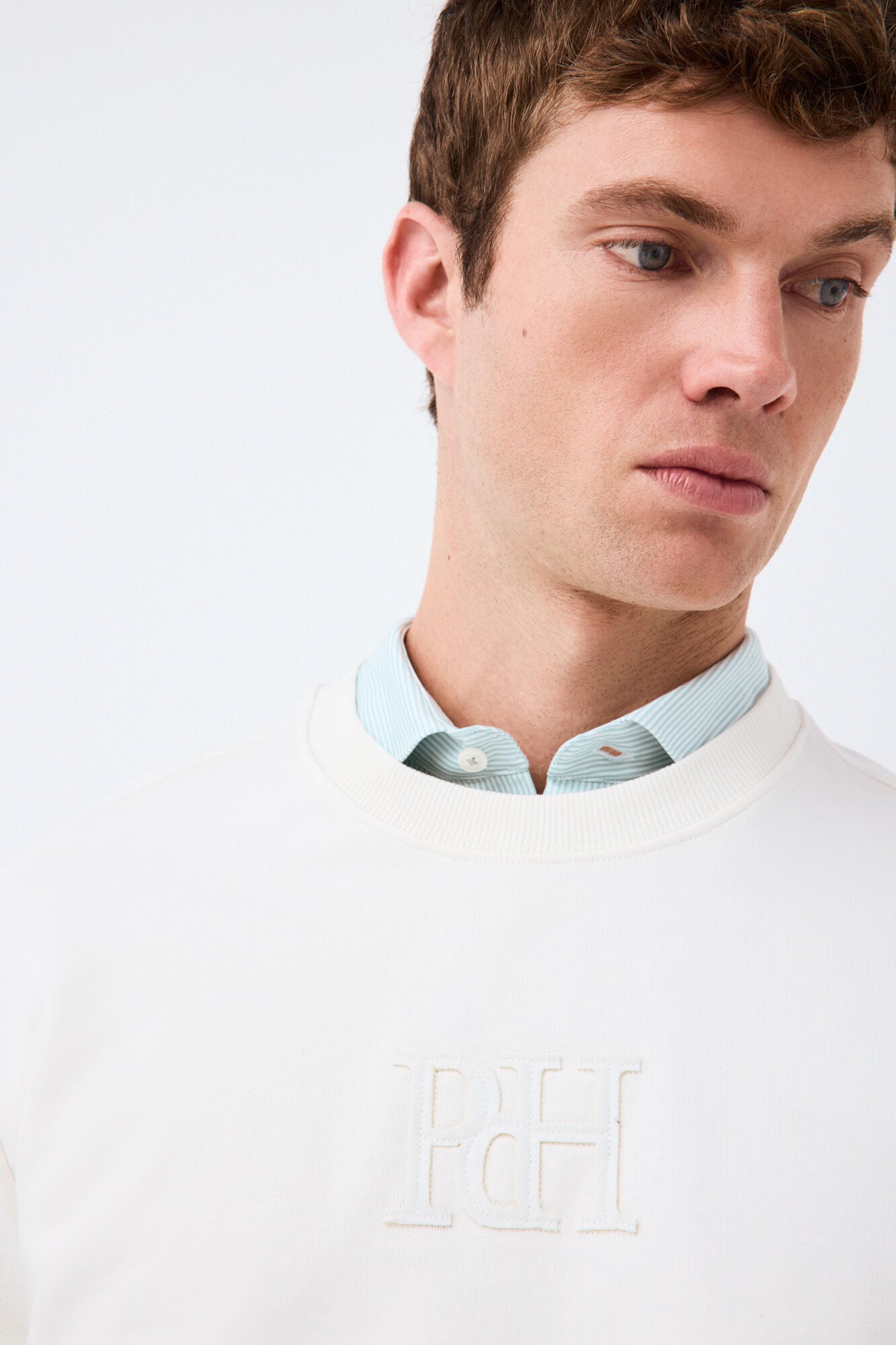 Pedro del Hierro Crew neck logo sweatshirt