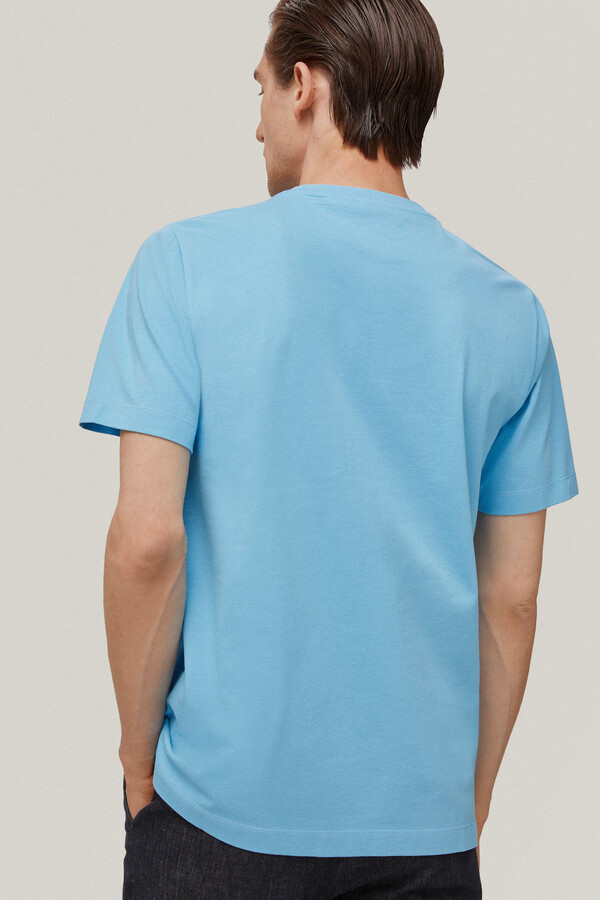 Pedro del Hierro Camiseta logo bolsillo Blue