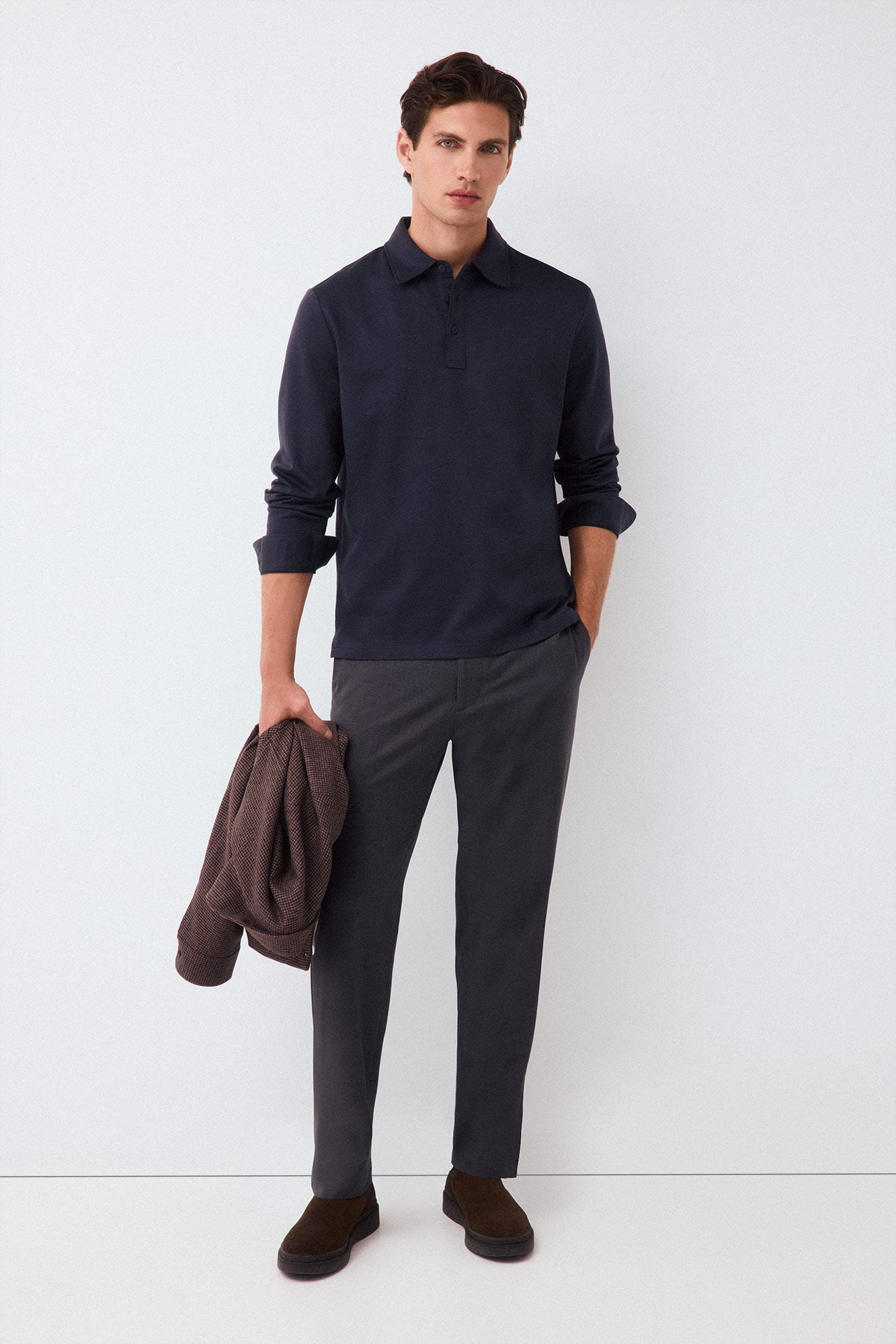 Pedro del Hierro Polo de estrutura manga comprida Azul