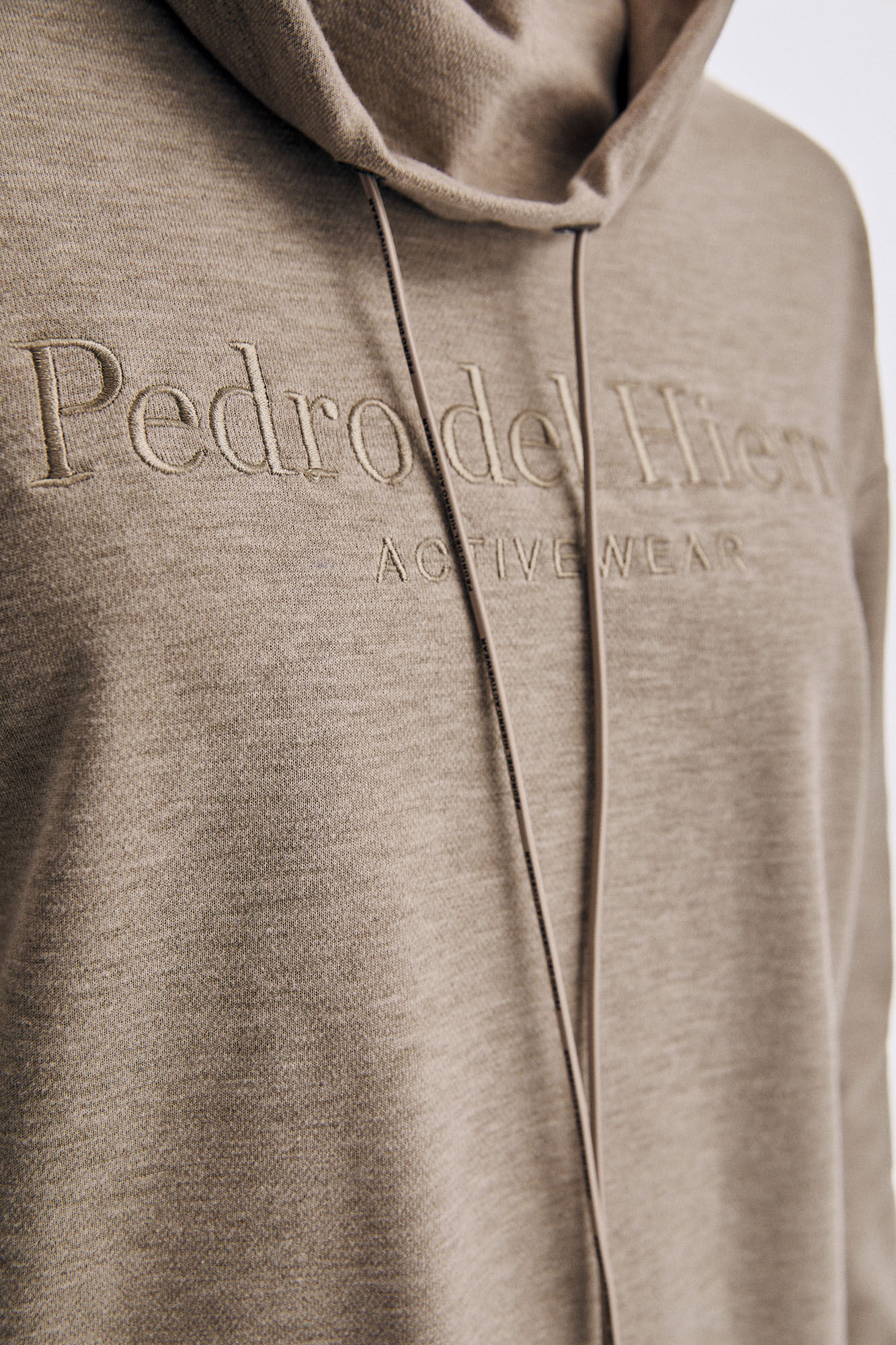 Pedro del Hierro Sudadera punto cortado logo bordado Gris