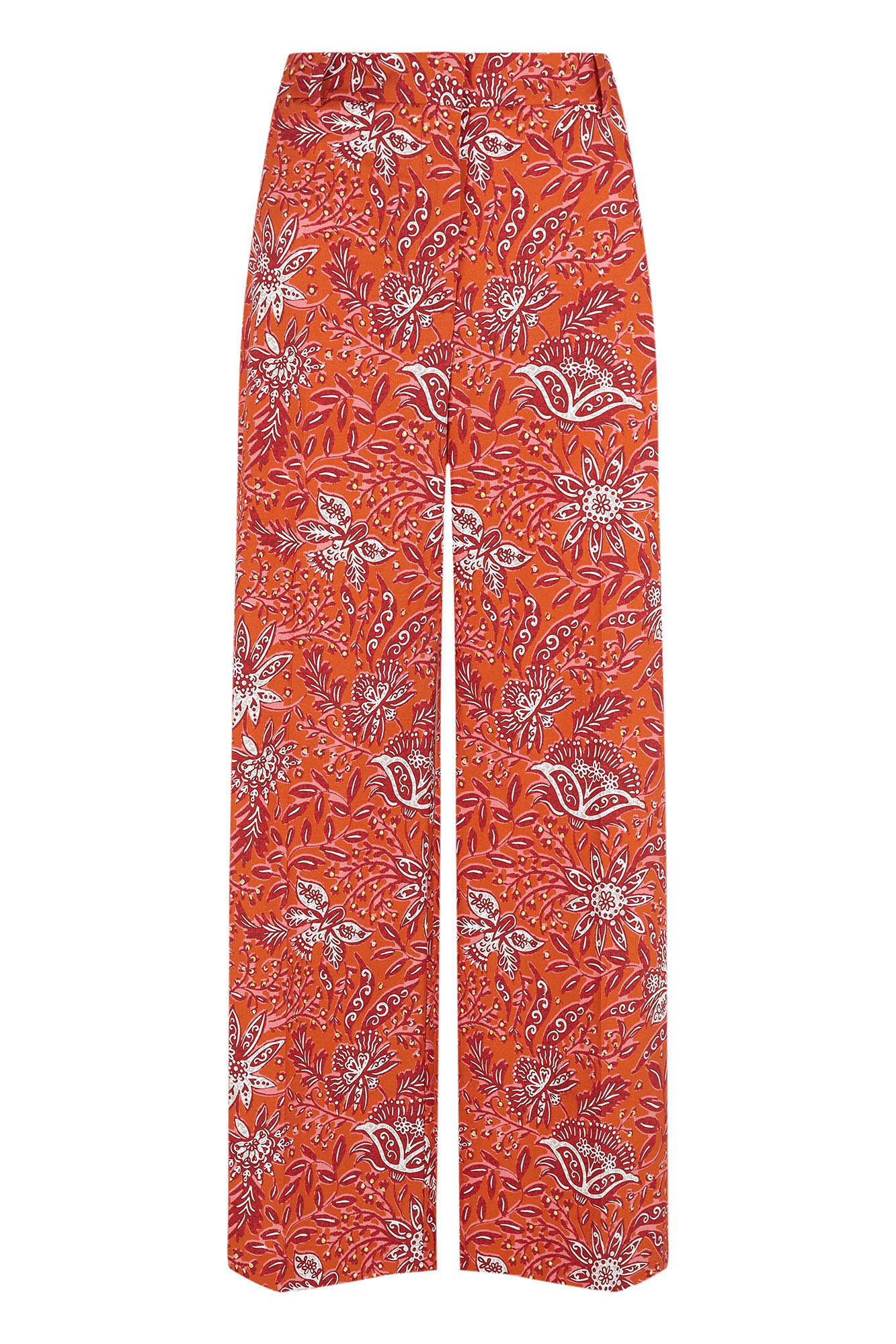 Pedro del Hierro Straight printed trousers Orange
