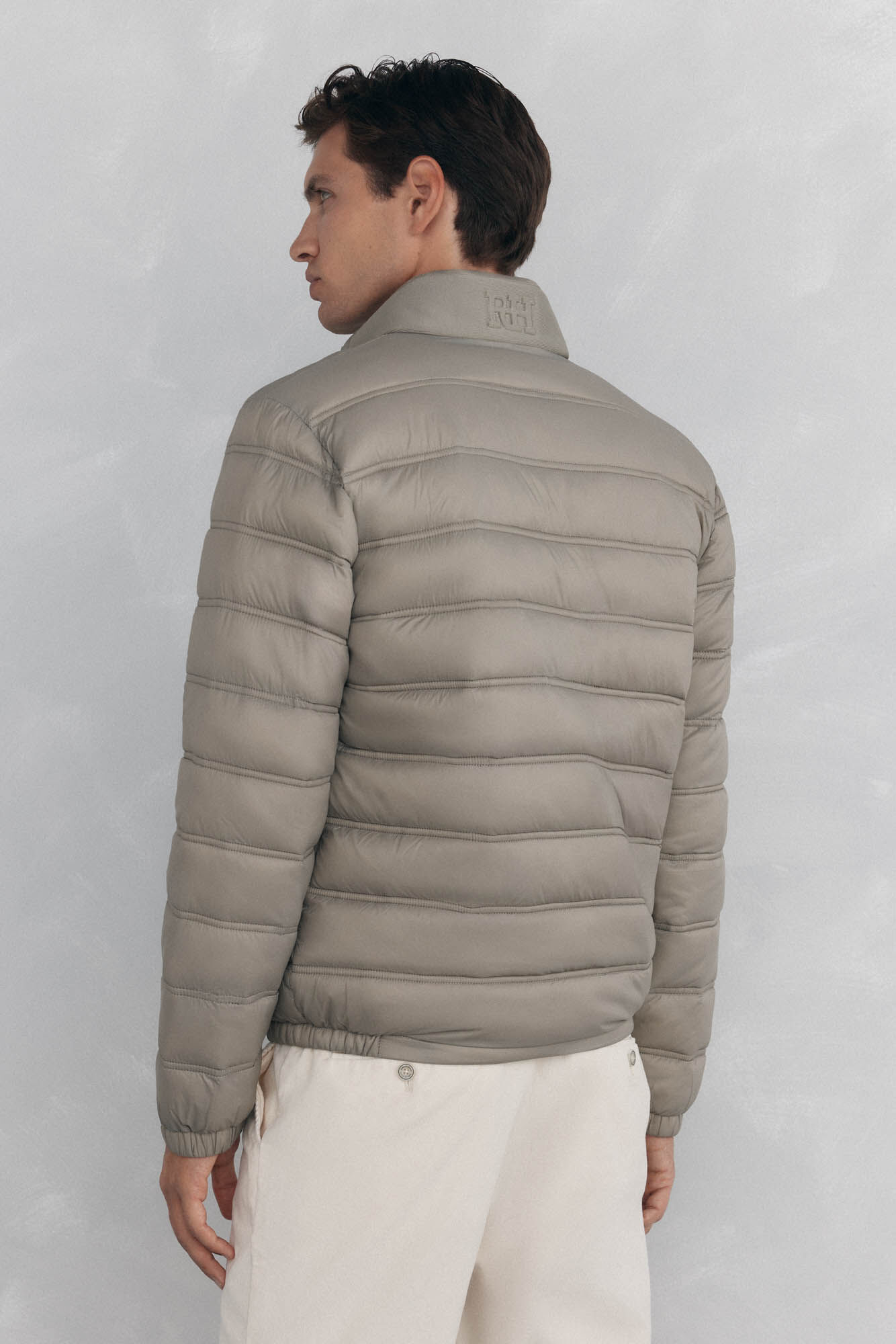 Pedro del Hierro Ultra-light quilted jacket Beige