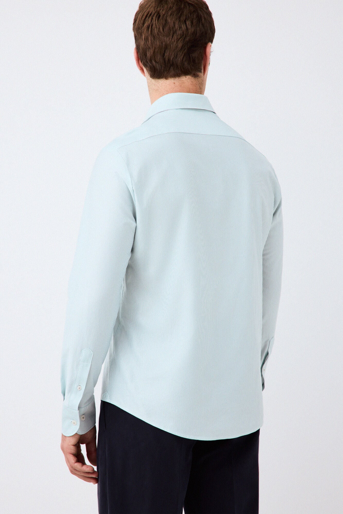 Pedro del Hierro Striped jersey-knit shirt Green