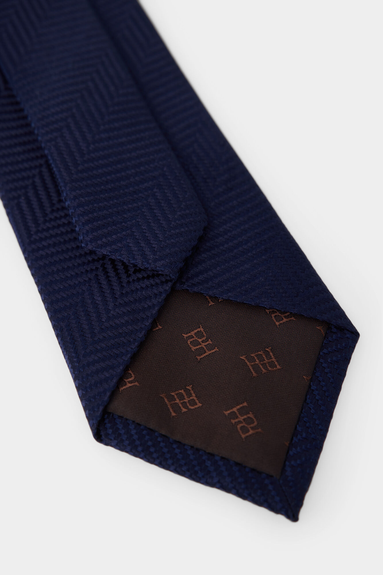 Pedro del Hierro Extra-fine silk tie Blue